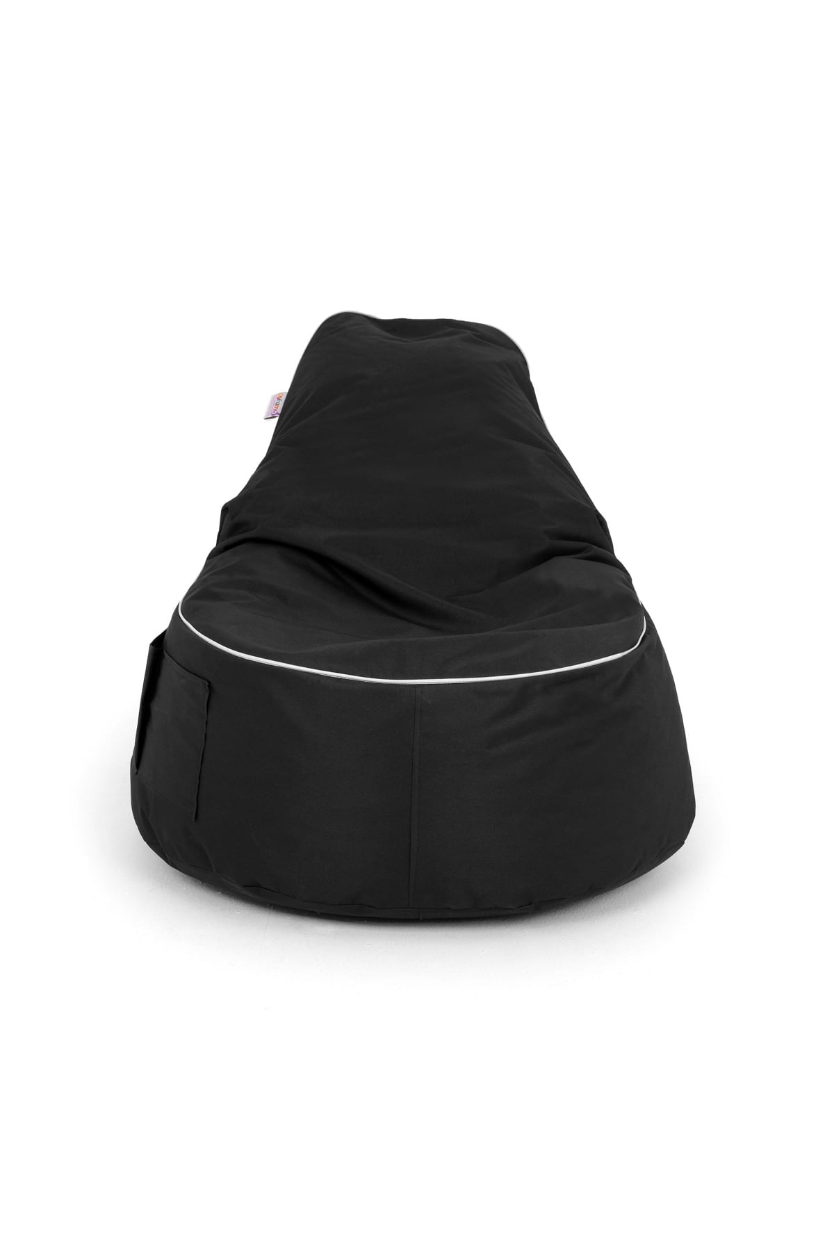 Fotoliu tip bean bag, Atelier Del Sofa, 100% poliester, negru, 80x75x30 cm — imaginea 2