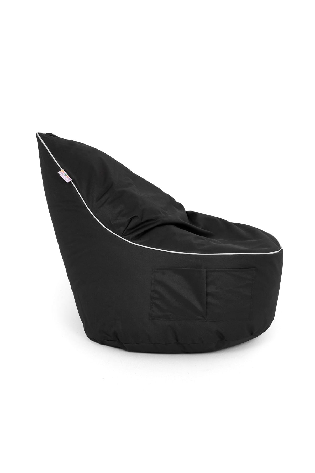 Fotoliu tip bean bag, Atelier Del Sofa, 100% poliester, negru, 80x75x30 cm — imaginea 4