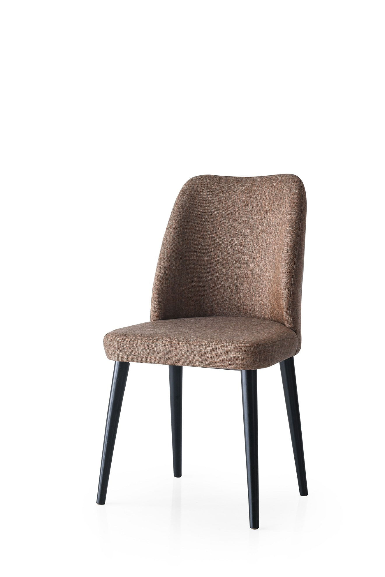 Set scaune, Hanah Home, cadru fier, sezut PAL, picioare fag, maro, 49x90x52 cm — imaginea 2