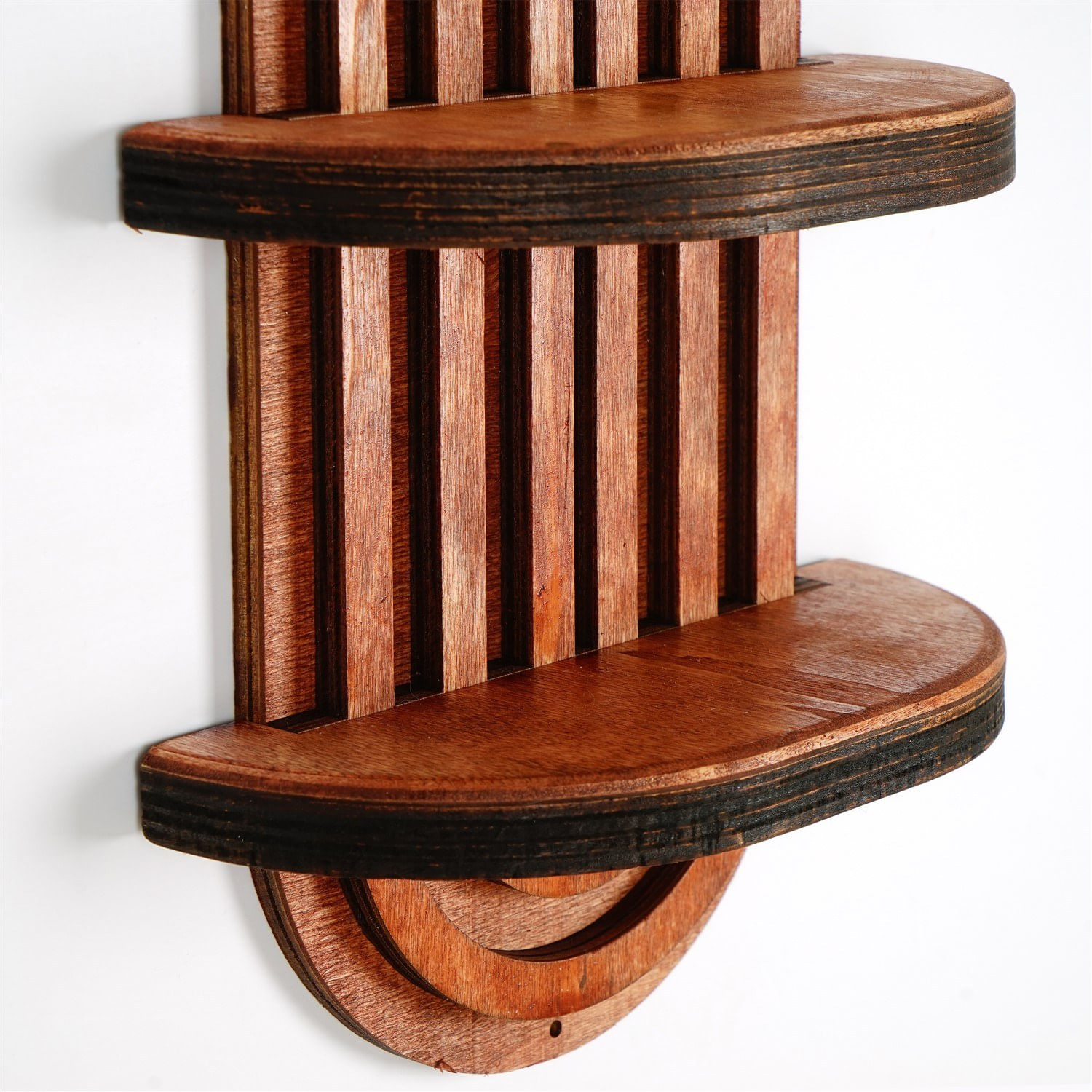 Raft de perete, Hanah Home, placaj, somon, 40x20x9 cm — imaginea 2