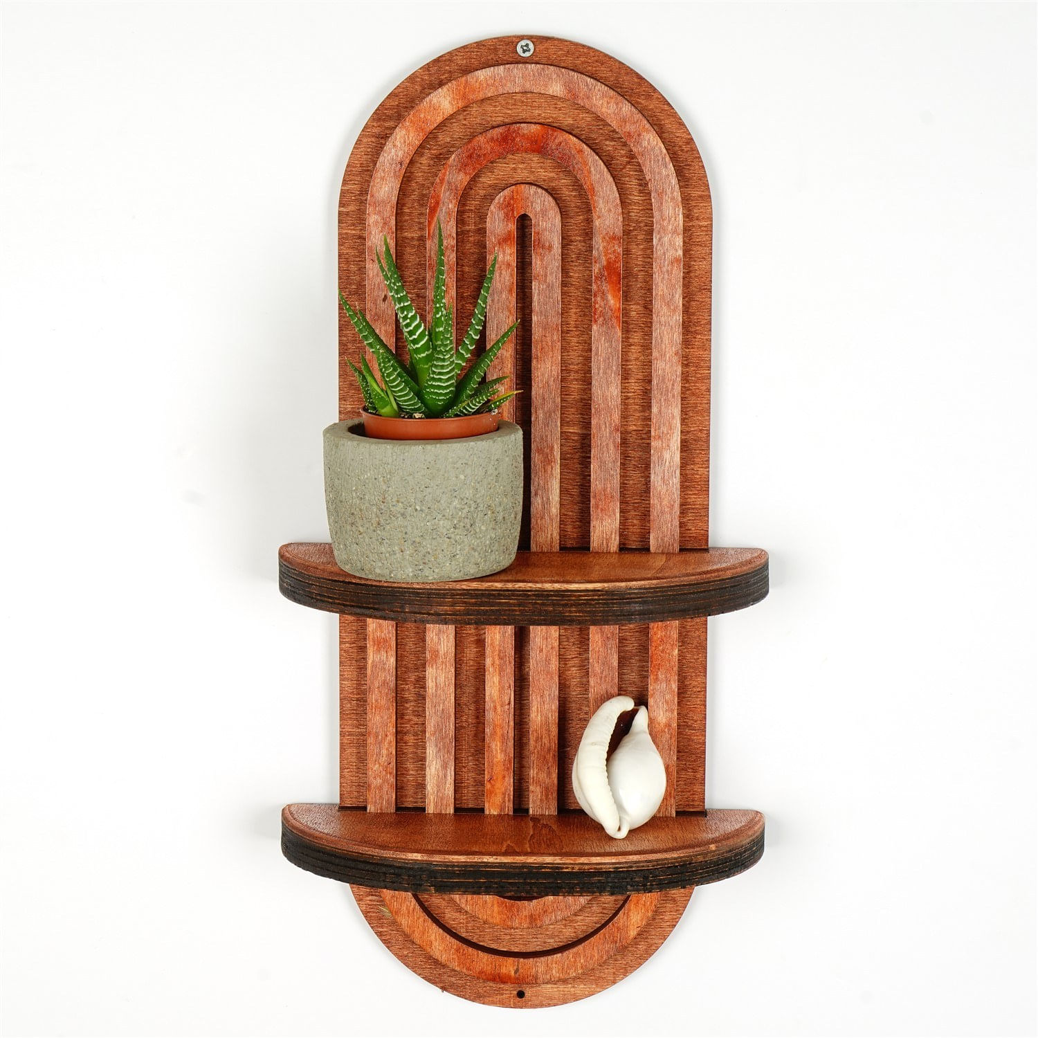 Raft de perete, Hanah Home, placaj, somon, 40x20x9 cm — imaginea 3