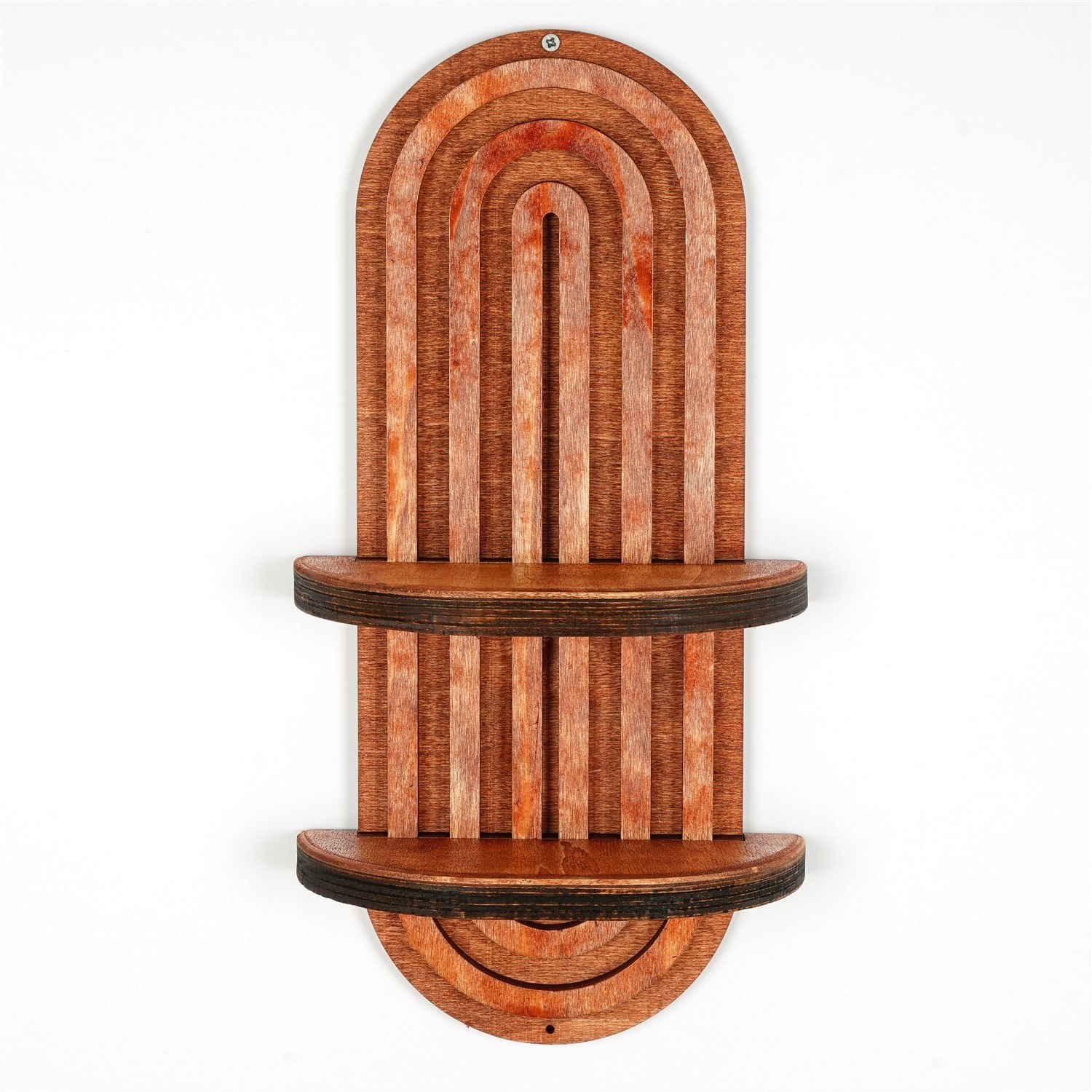 Raft de perete, Hanah Home, placaj, somon, 40x20x9 cm — imaginea 4