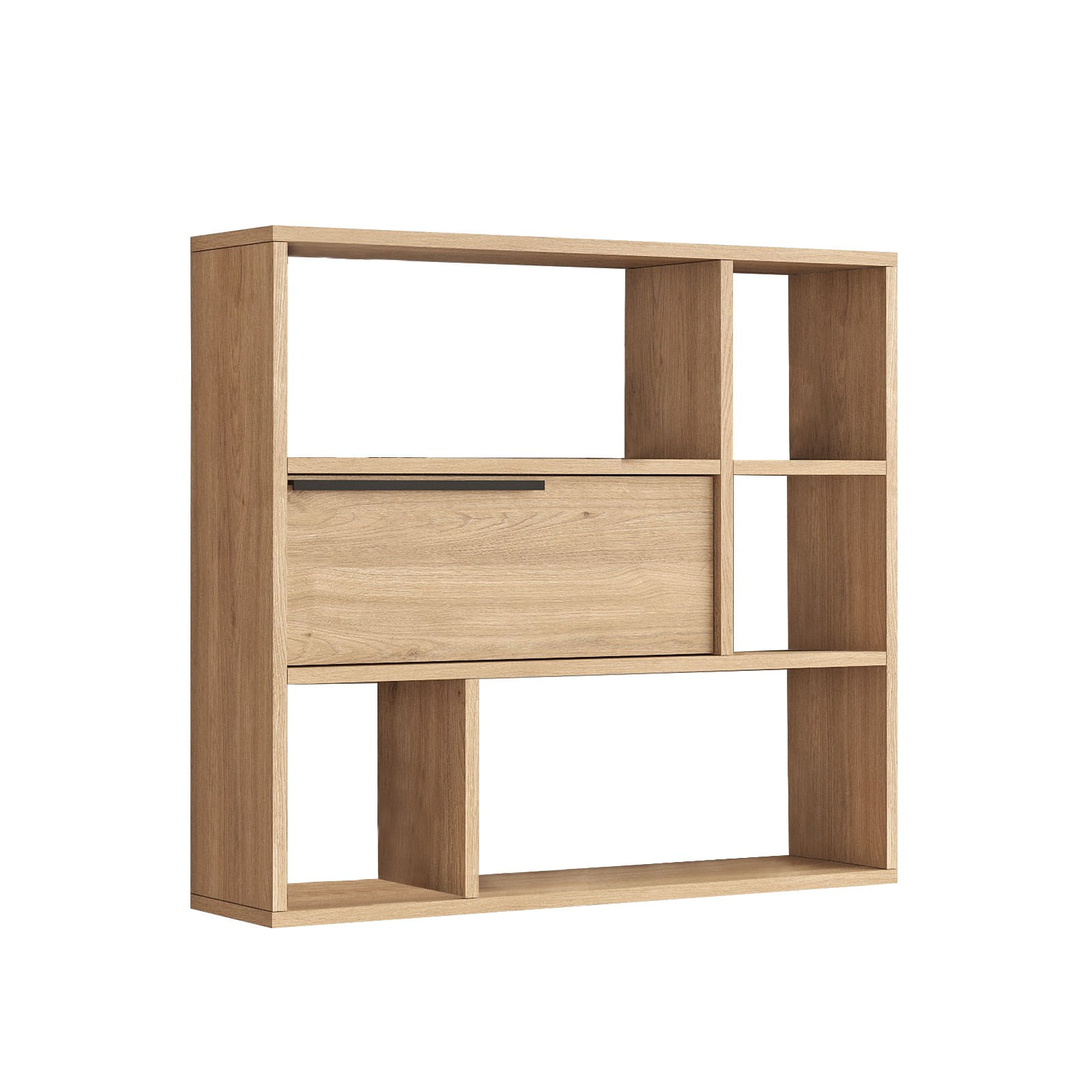 Raft de perete, Hanah Home, pal melaminat, nuc, 90.1x22x81 cm