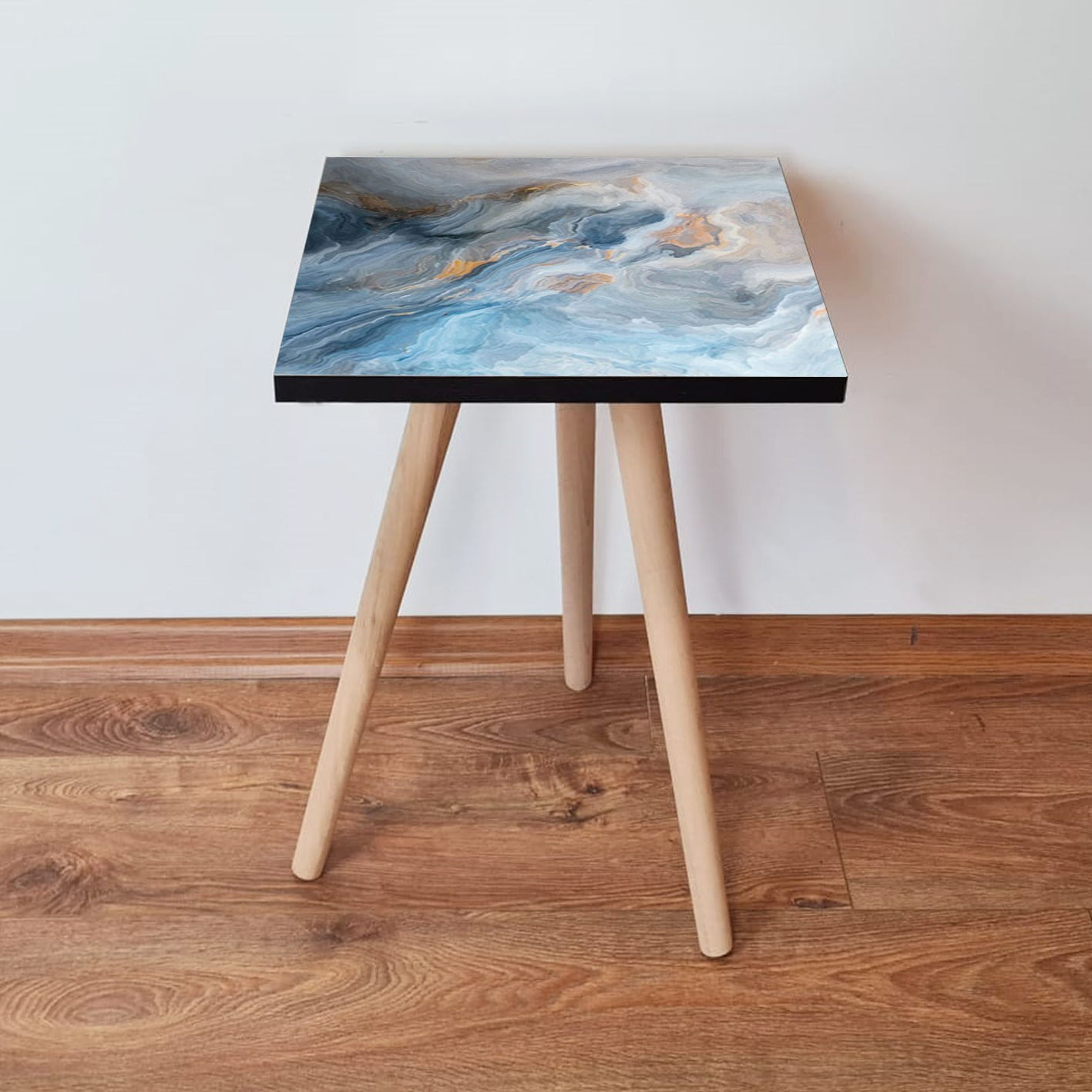 Masuta de cafea, Hanah Home, mdf, albastru, 35x35x42 cm