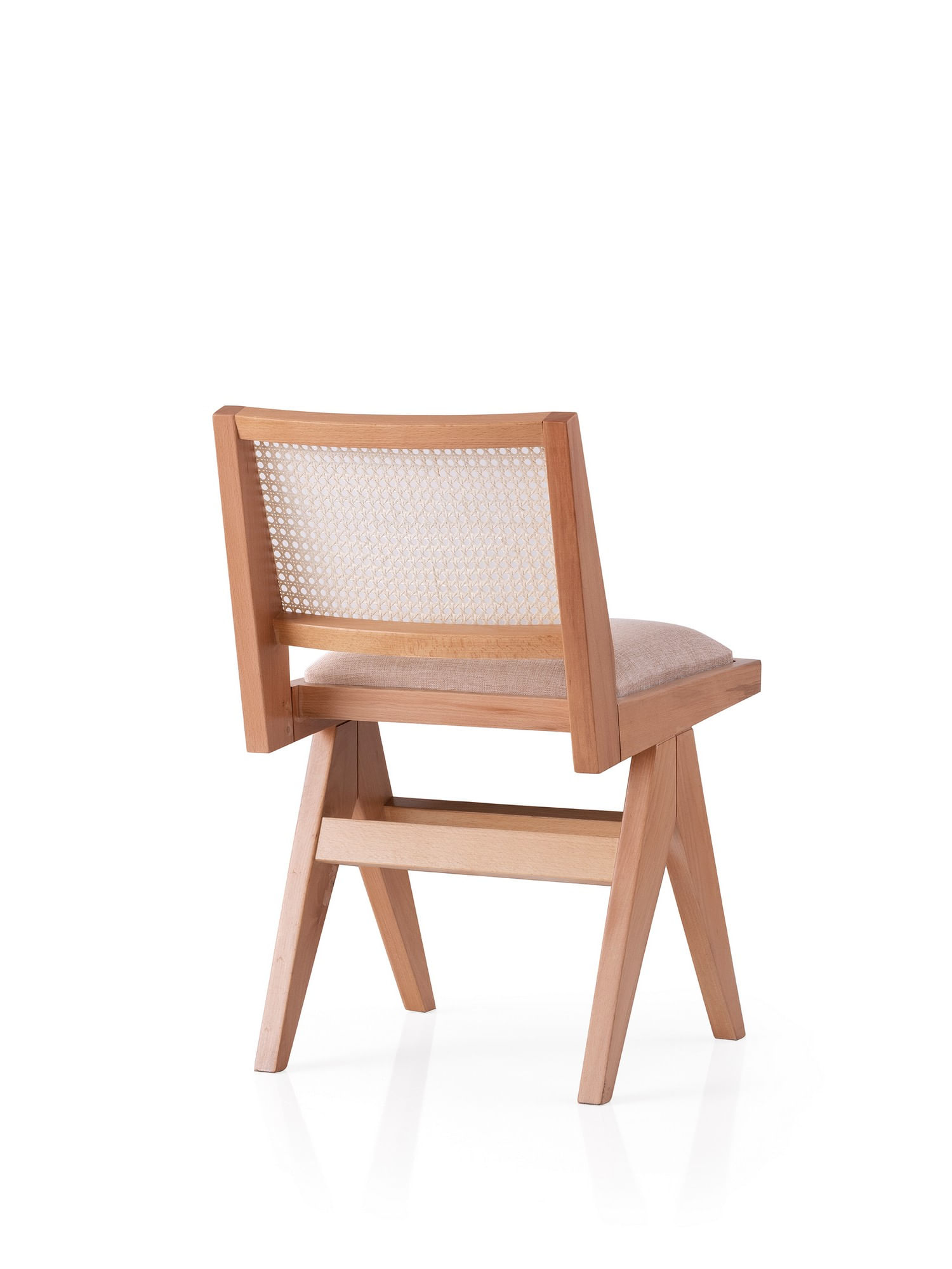 Scaun, Hanah Home, lemn fag, stejar bej, 45x59.5x77 cm — imaginea 2