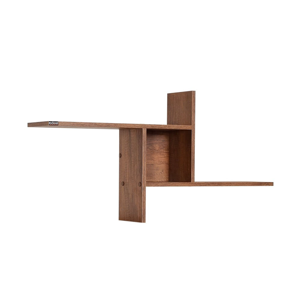 Raft de perete, Hanah Home, pal melaminat, oslo si nuc, 100x50x18 cm — imaginea 5