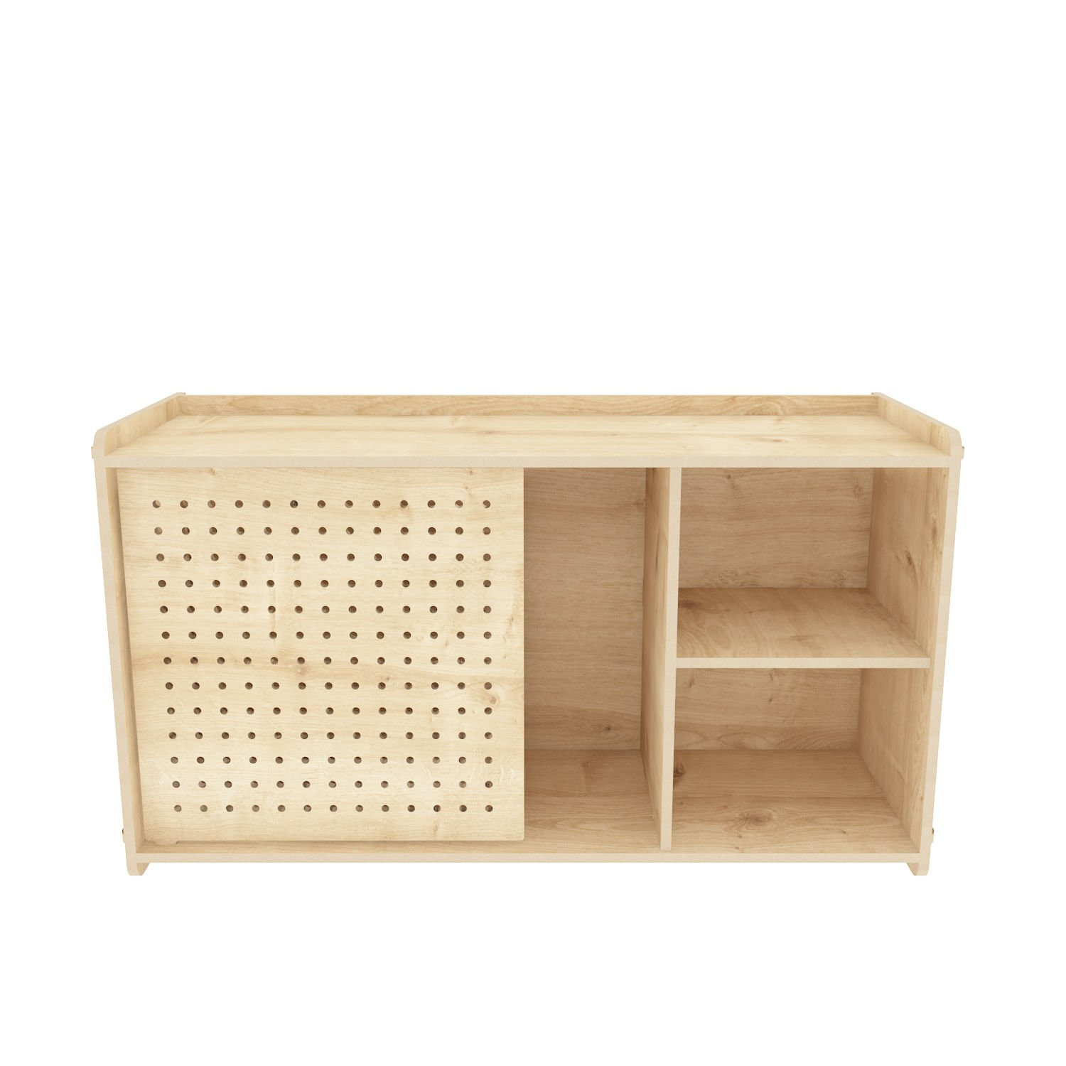 Raft de perete, Hanah Home, pal melaminat, stejar, 65x30x22 cm — imaginea 5