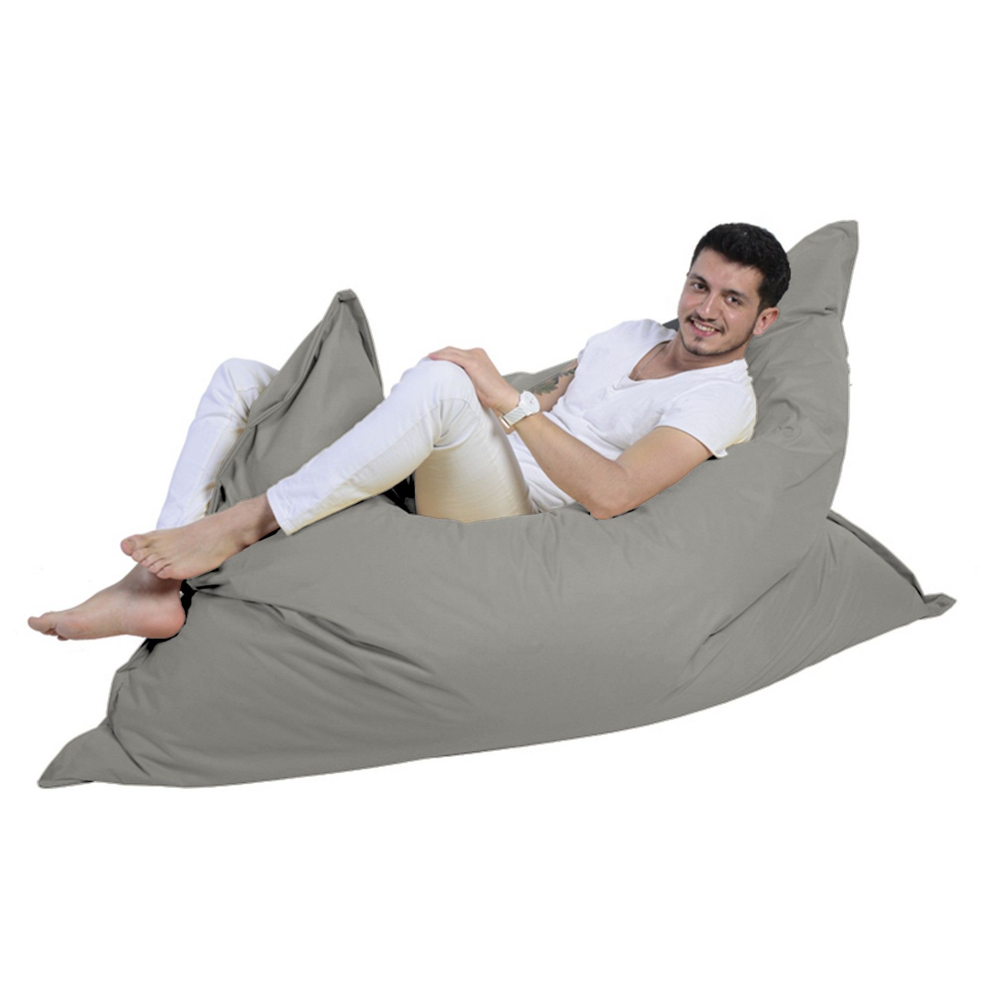 Puf de gradina, Hanah Home, poliester impermeabil, fume, 140x180x30 cm - 3 | YEO