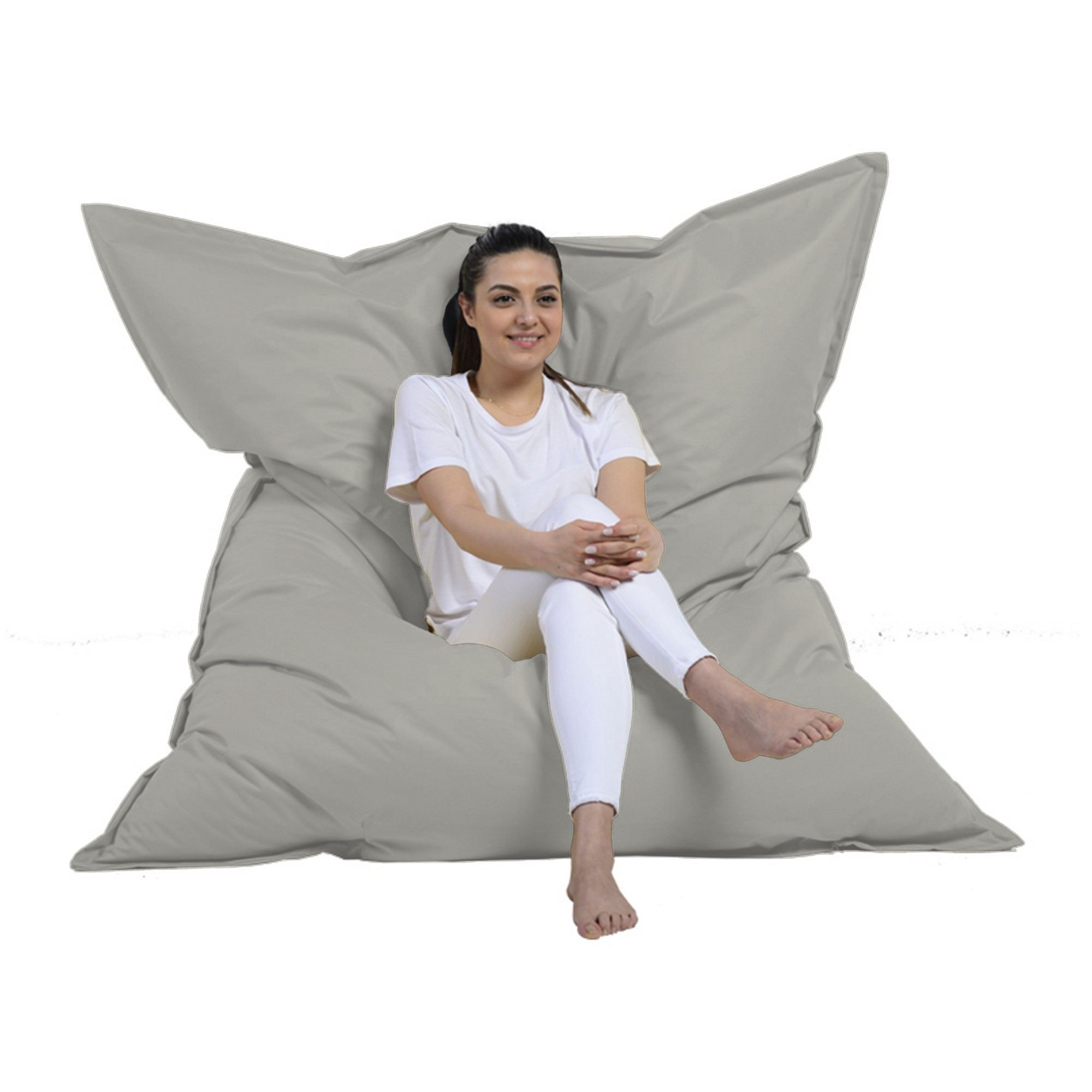 Puf de gradina, Hanah Home, poliester impermeabil, fume, 140x180x30 cm - 4 | YEO