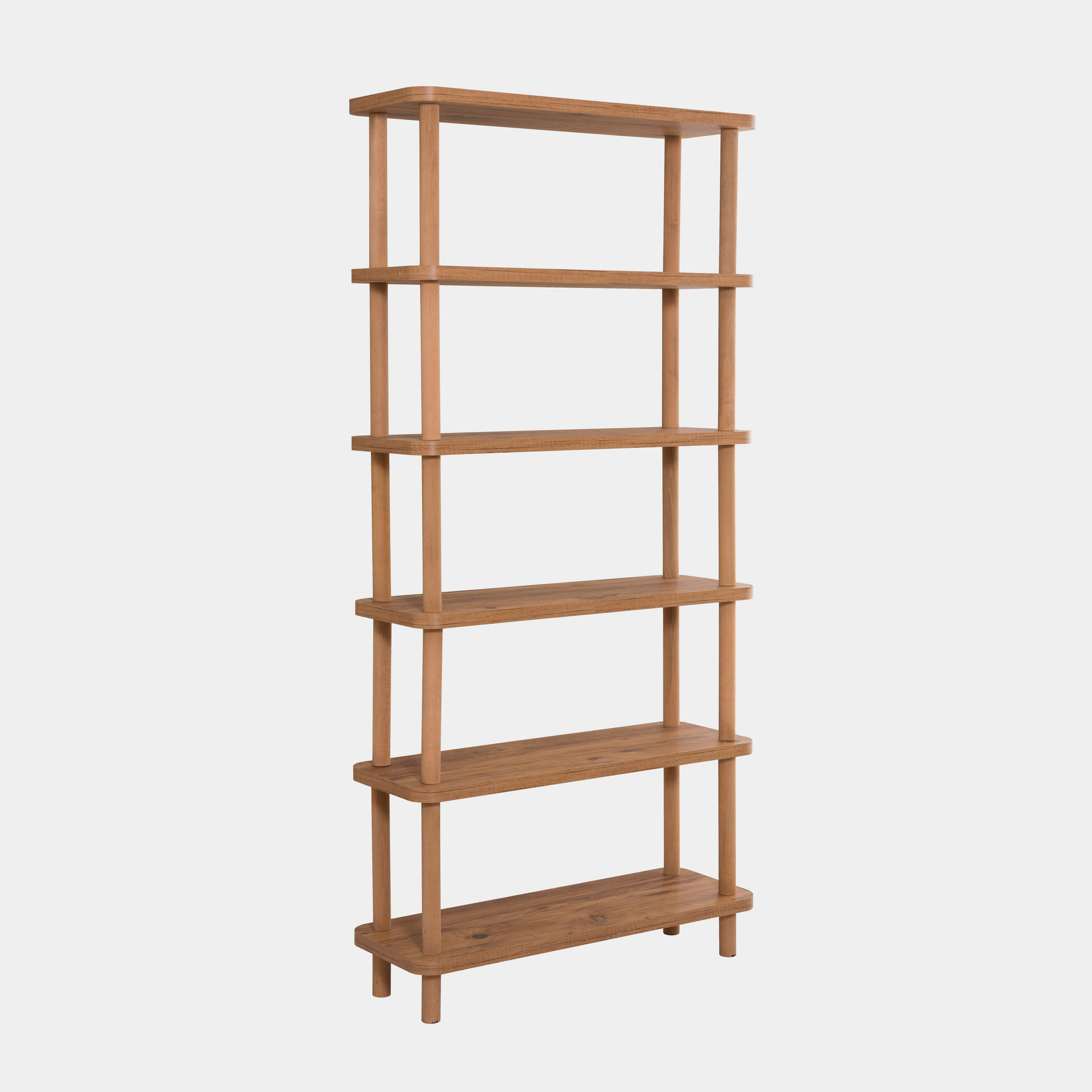 Biblioteca, Hanah Home, pal melaminat, pin atlantic, 80x28x168.5 cm