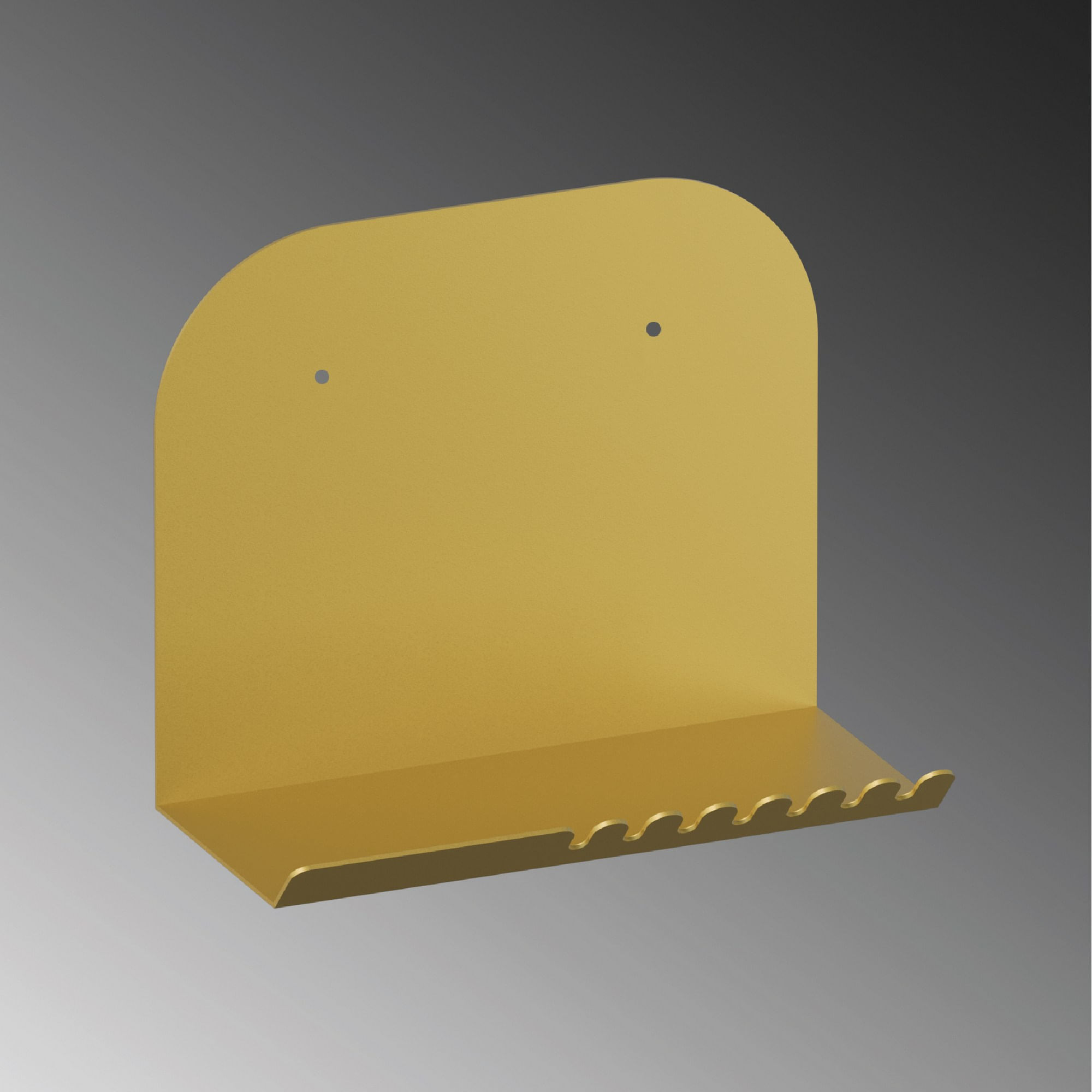Raft de perete, Hanah Home, metal, auriu, 28x23x12 cm — imaginea 2