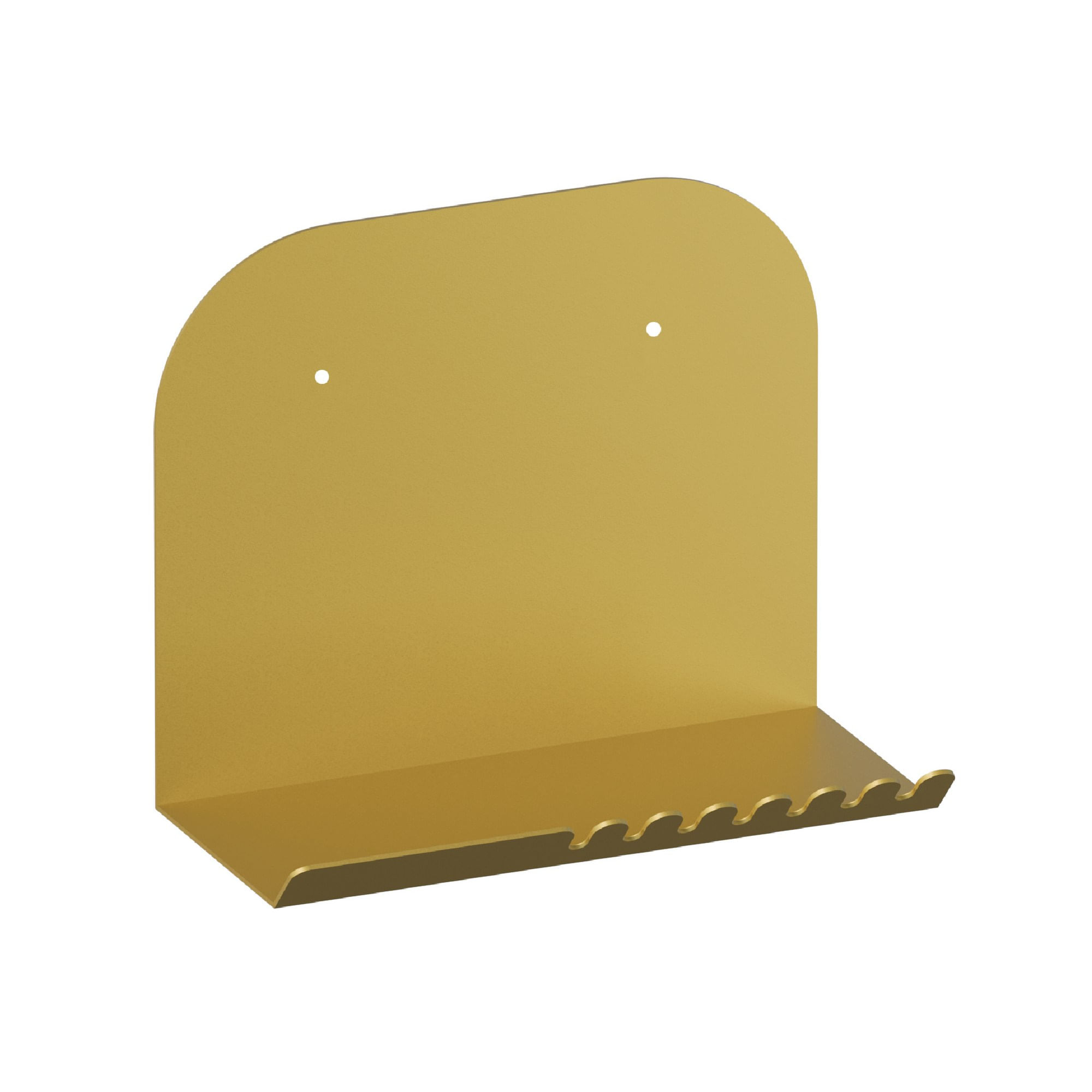 Raft de perete, Hanah Home, metal, auriu, 28x23x12 cm — imaginea 3