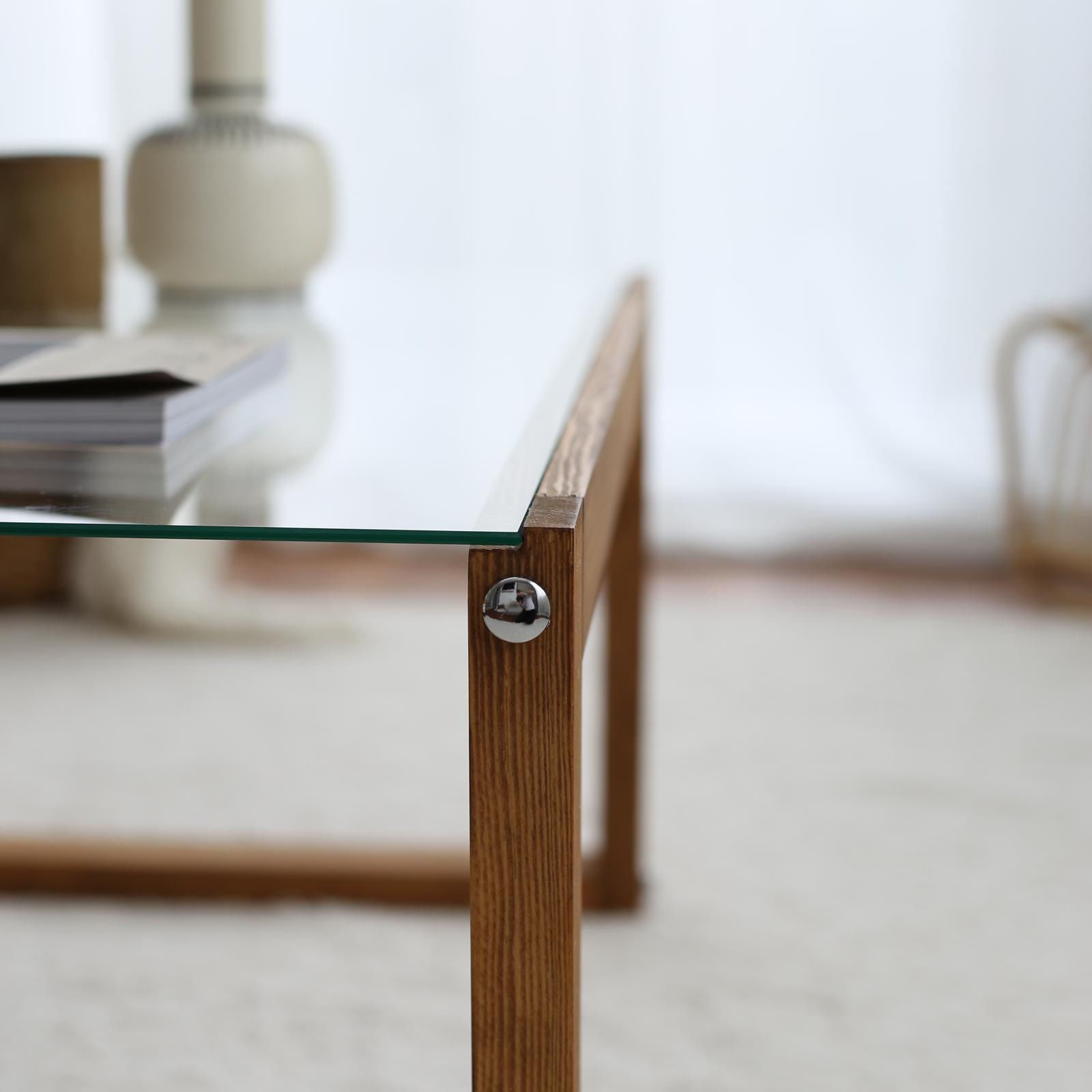 Masuta de cafea, Hanah Home, lemn masiv de pin, culoare lemn, 85x55x40 cm — imaginea 2
