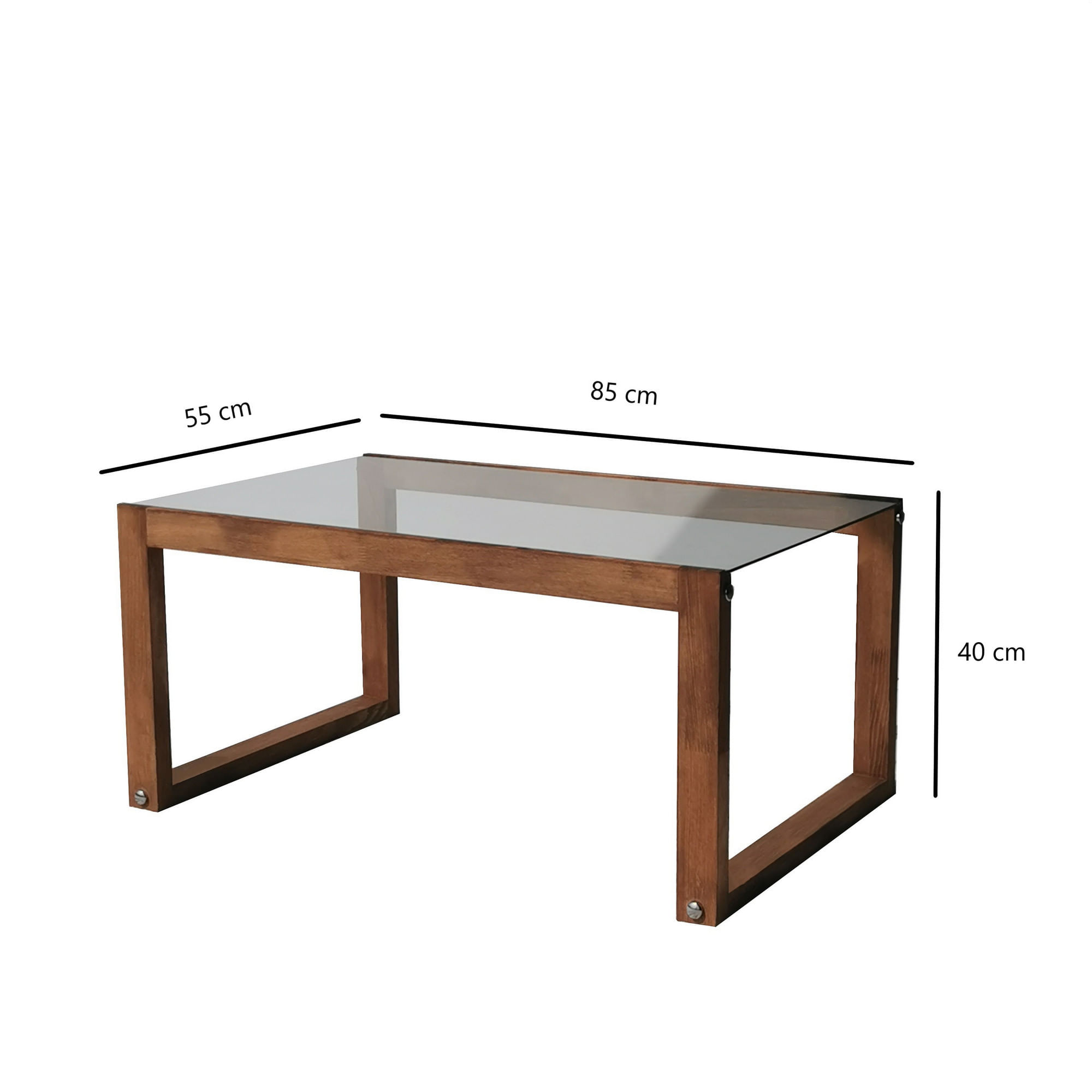 Masuta de cafea, Hanah Home, lemn masiv de pin, culoare lemn, 85x55x40 cm — imaginea 8