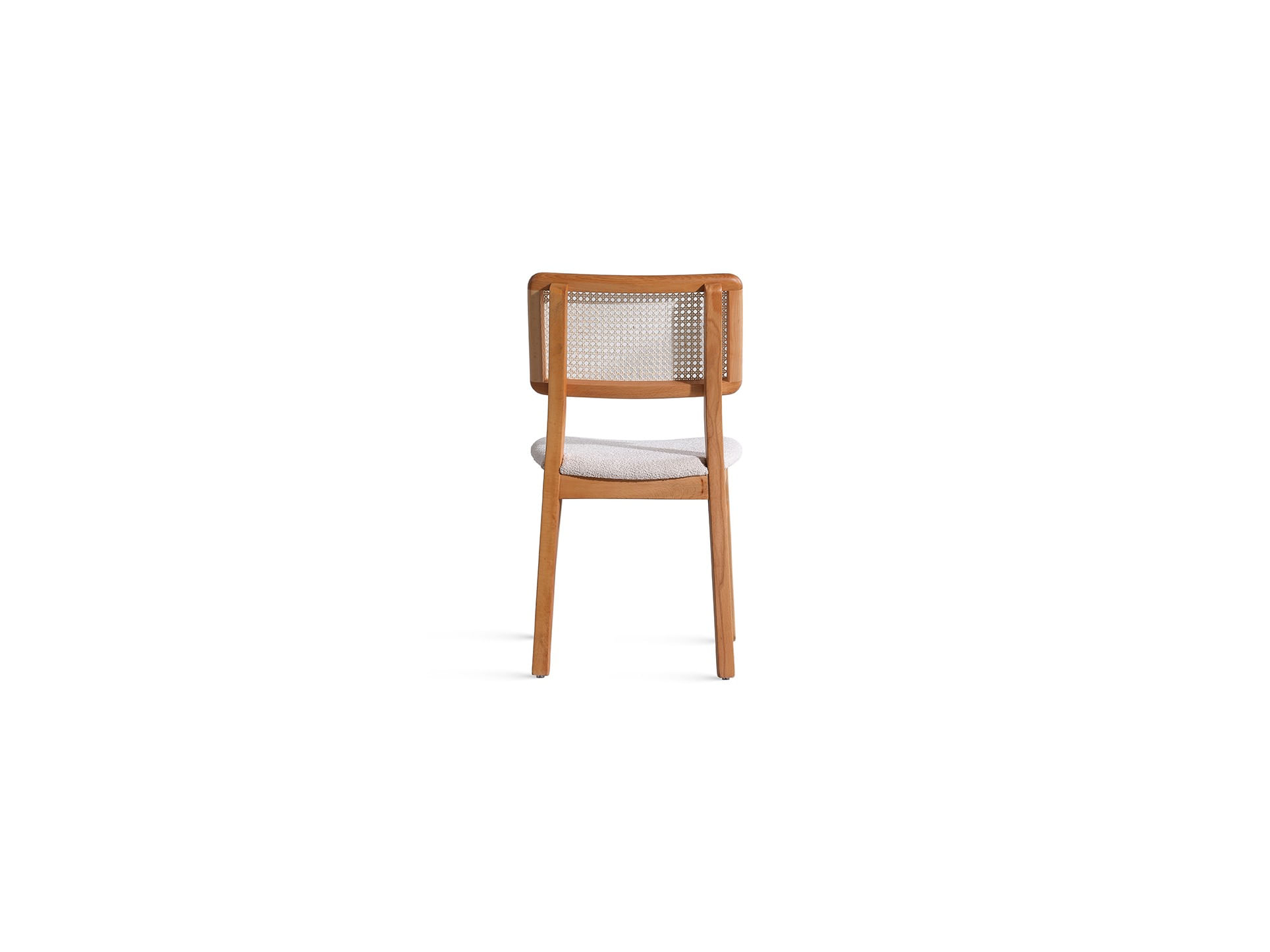 Scaun, Hanah Home, lemn de fag, tesatura teddy, natural, 45x48x85 cm — imaginea 4