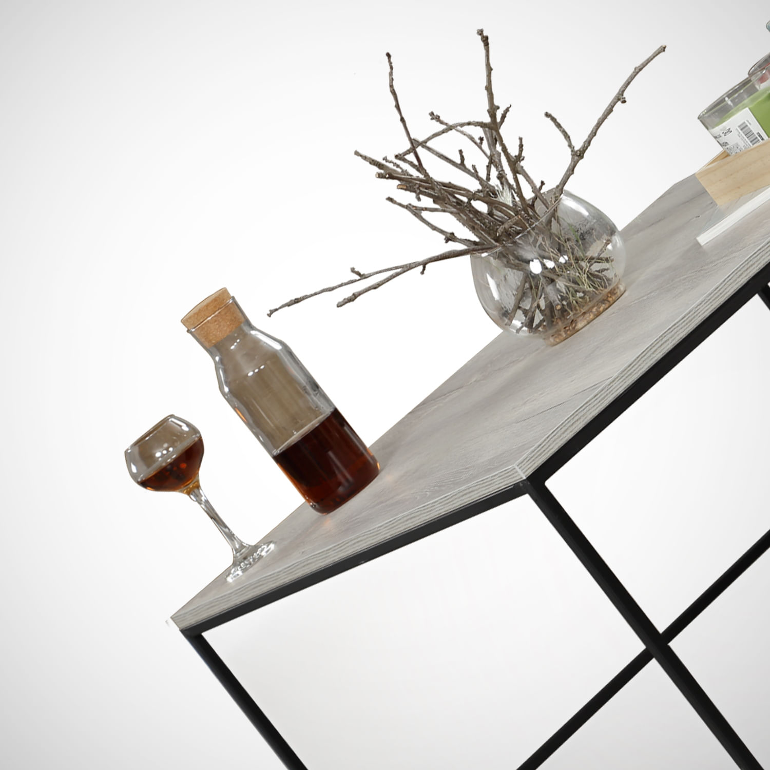 Masuta de cafea, Hanah Home, pal melaminat, stejar marin, 75x75x43 cm