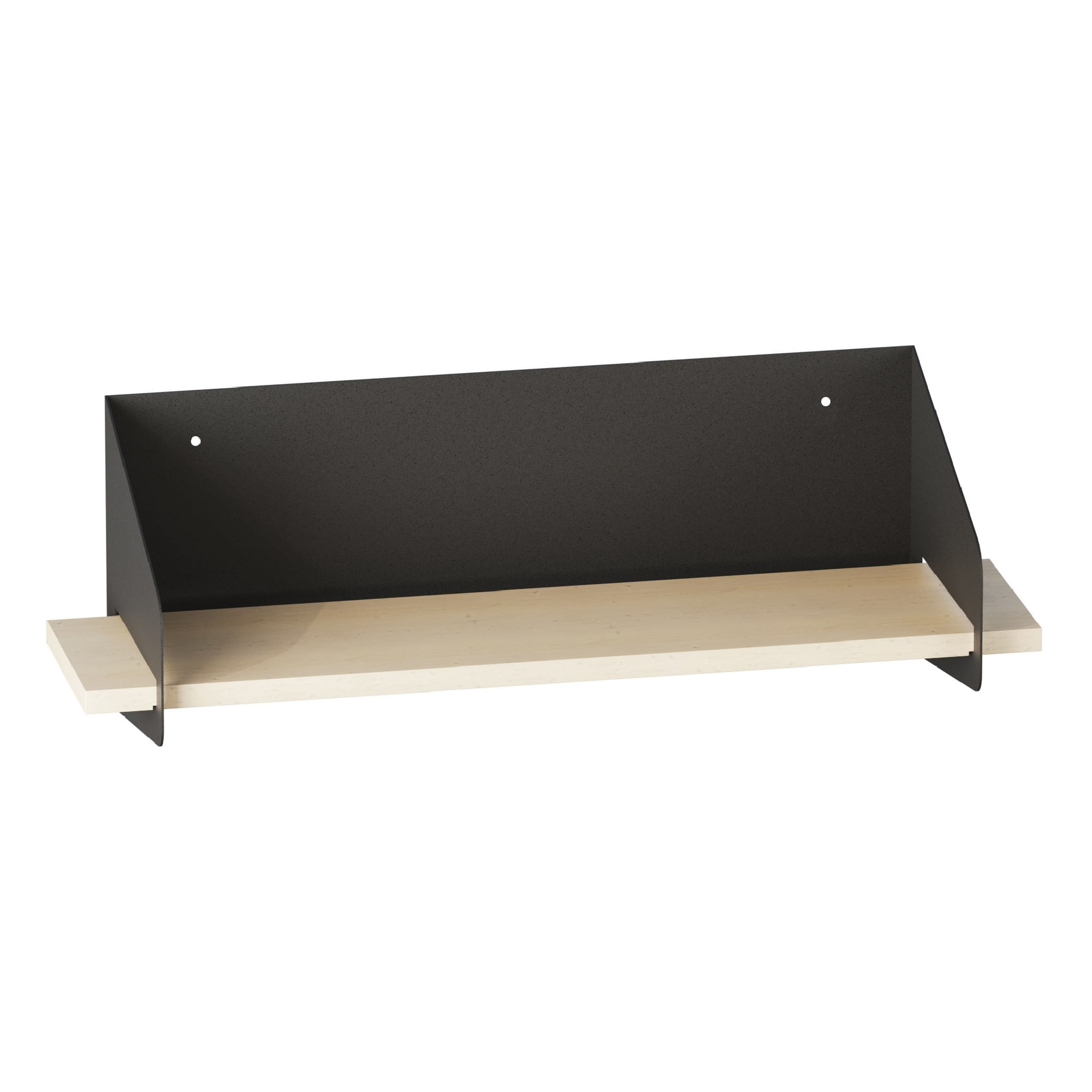 Raft de perete, Hanah Home, lemn, negru, 60x20x19 cm — imaginea 2