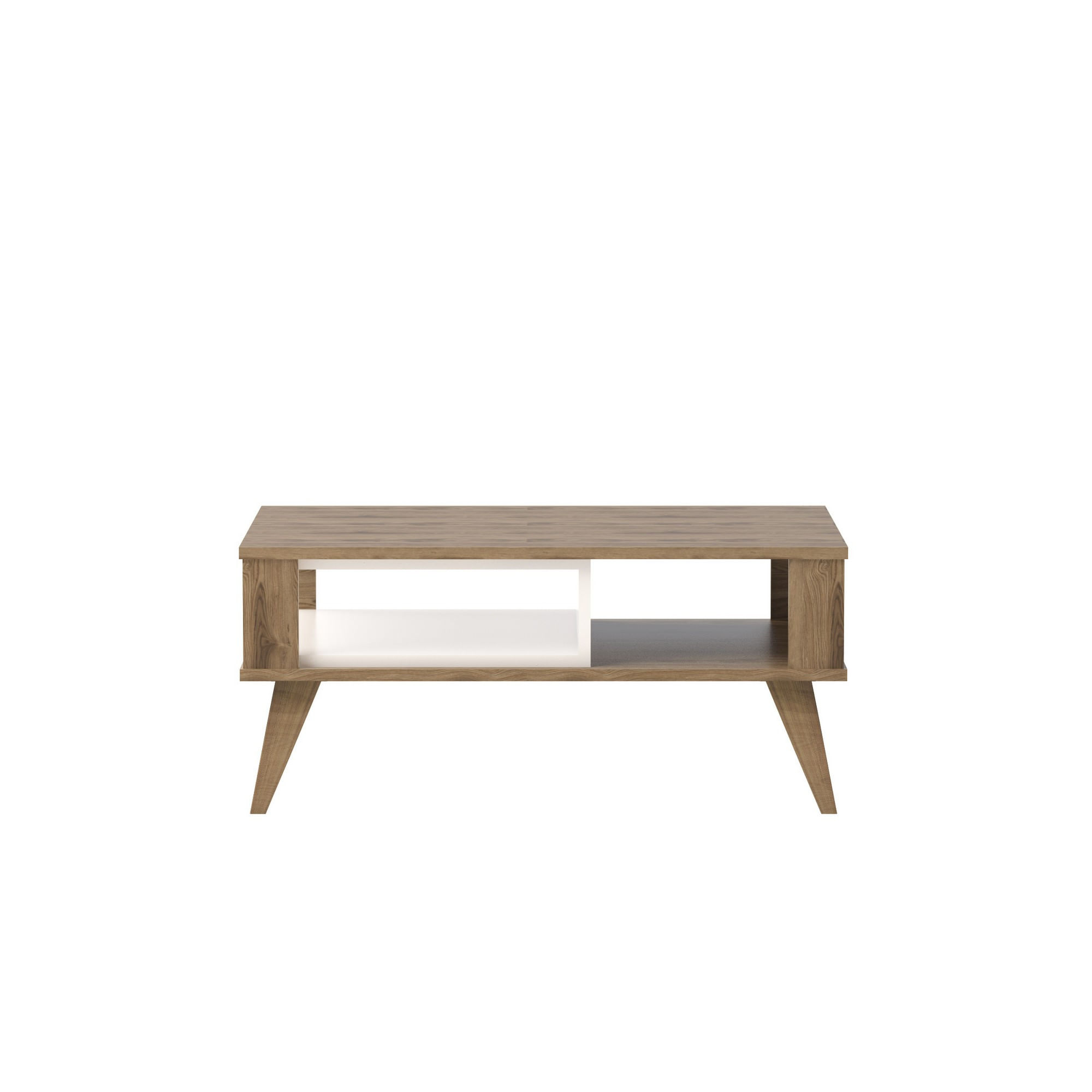 Masuta de cafea, Hanah Home, pal melaminat, stejar si alb, 90x60x40 cm — imaginea 3