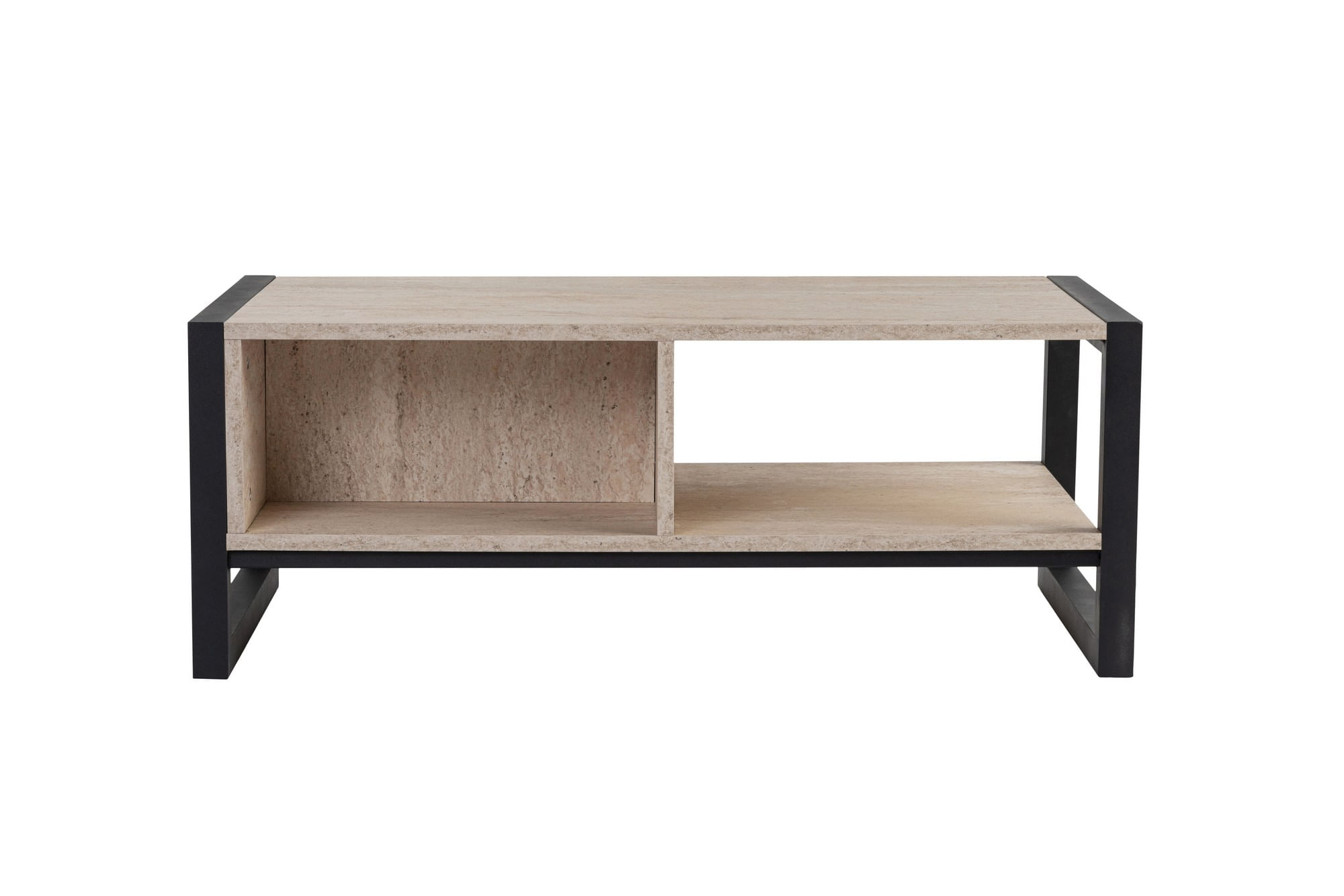 Masuta de cafea, Hanah Home, pal melaminat, travertin negru, 105x55x40 cm — imaginea 2