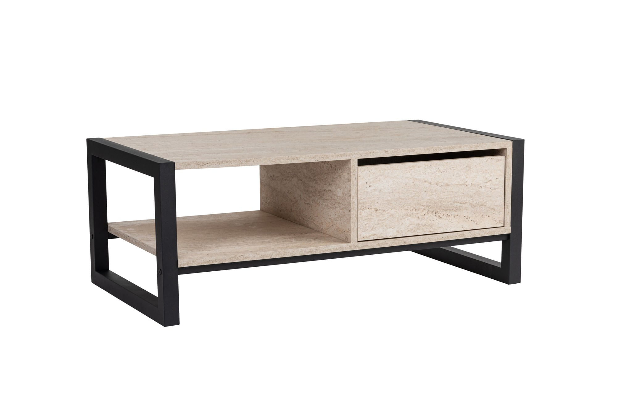 Masuta de cafea, Hanah Home, pal melaminat, travertin negru, 105x55x40 cm — imaginea 6