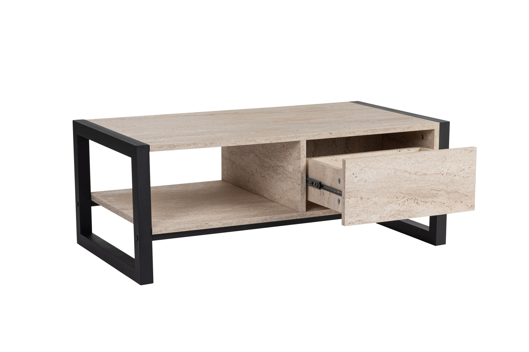 Masuta de cafea, Hanah Home, pal melaminat, travertin negru, 105x55x40 cm — imaginea 10