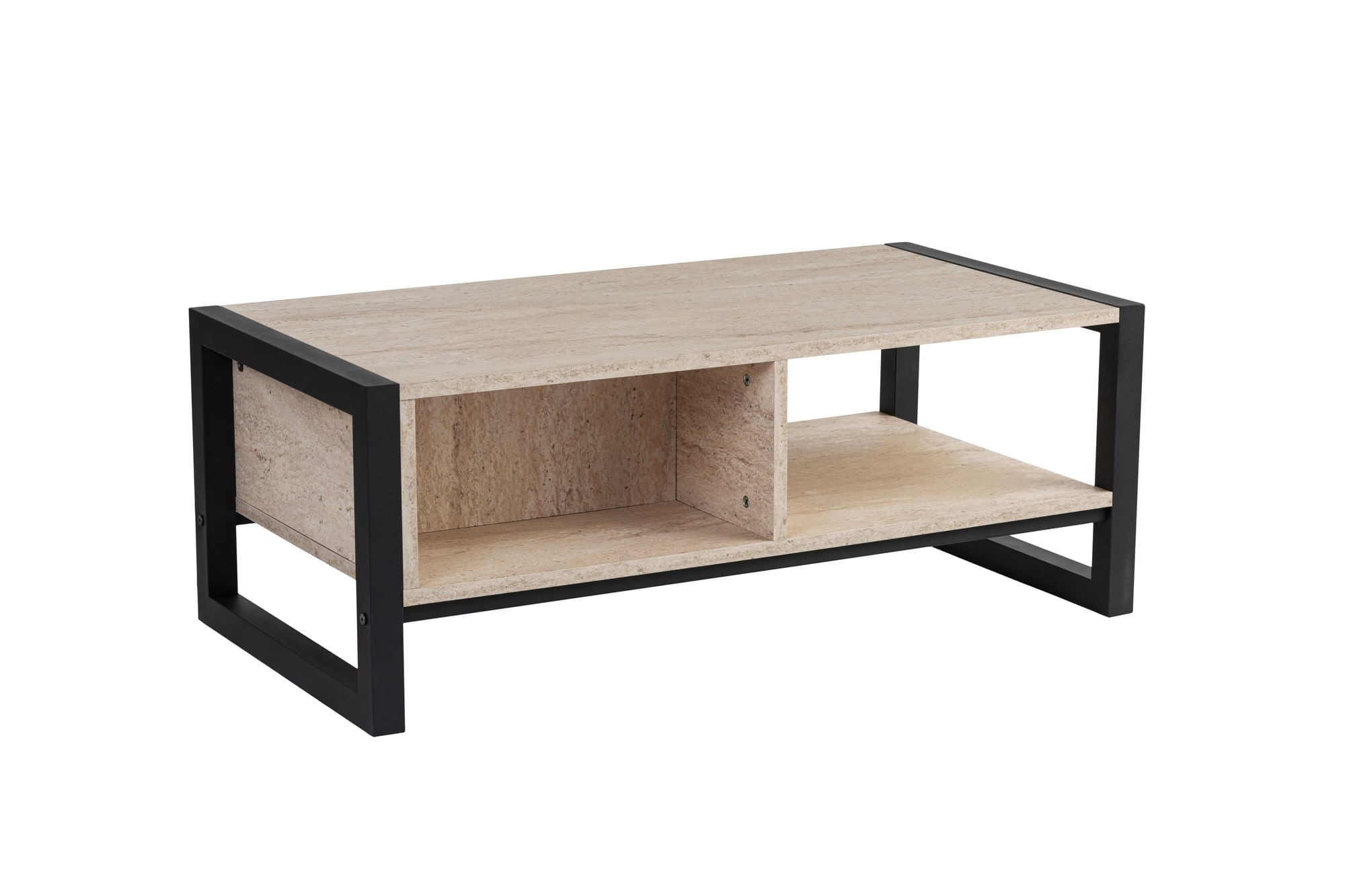 Masuta de cafea, Hanah Home, pal melaminat, travertin negru, 105x55x40 cm — imaginea 11