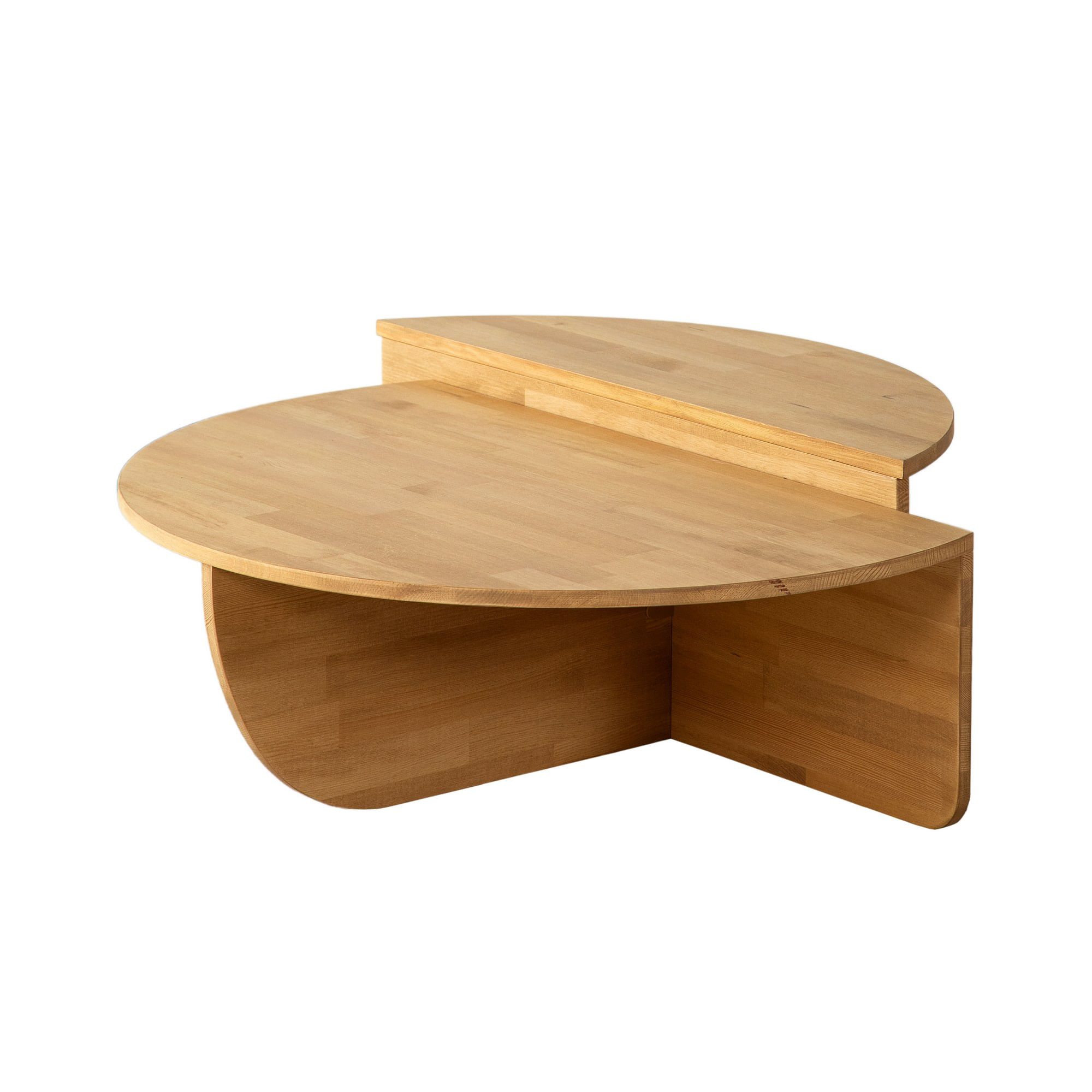 Set masute de cafea, Hanah Home, lemn masiv de pin, stejar, 90x30x60 cm, 85x30x35 cm — imaginea 2