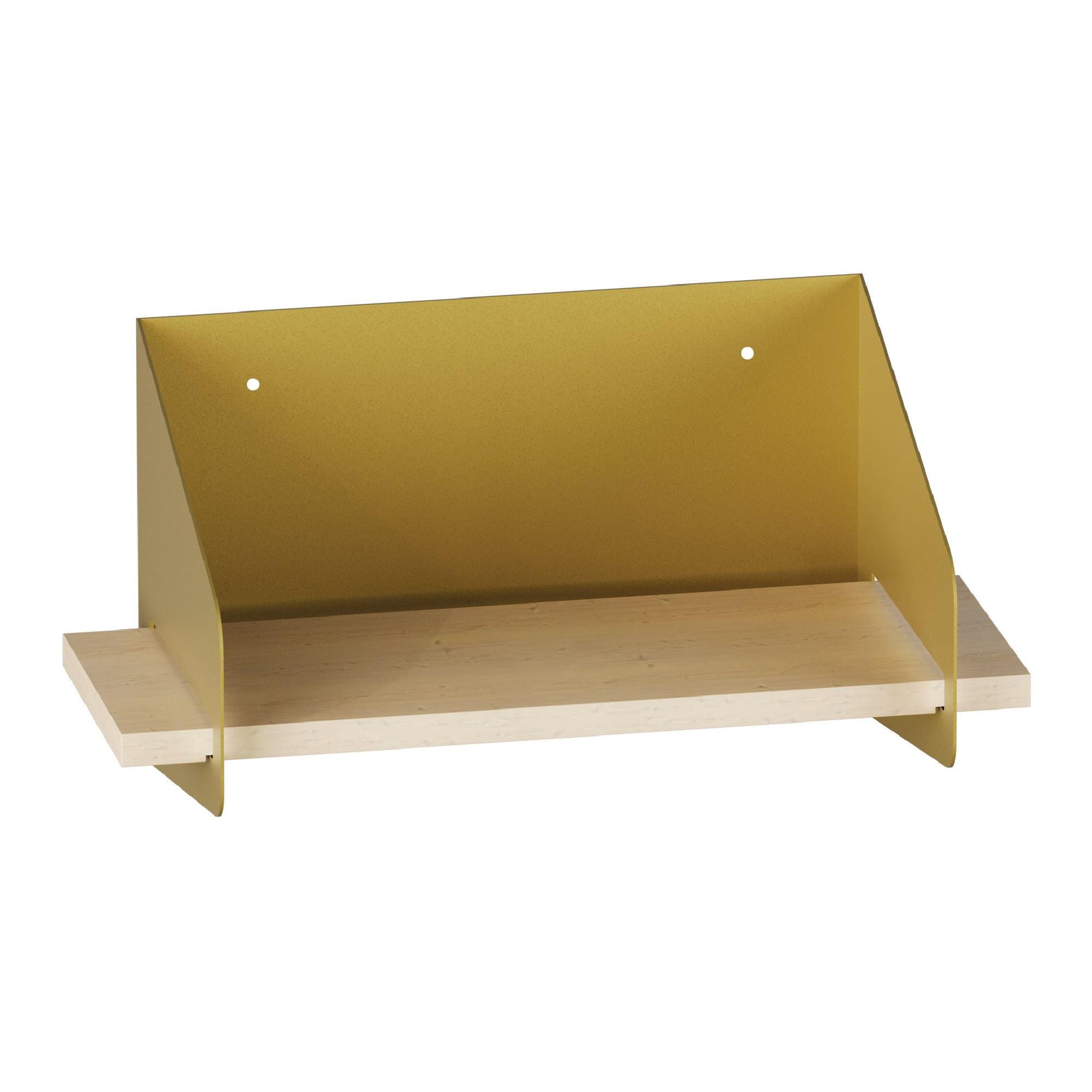 Raft de perete, Hanah Home, lemn, auriu, 40x20x19 cm — imaginea 3