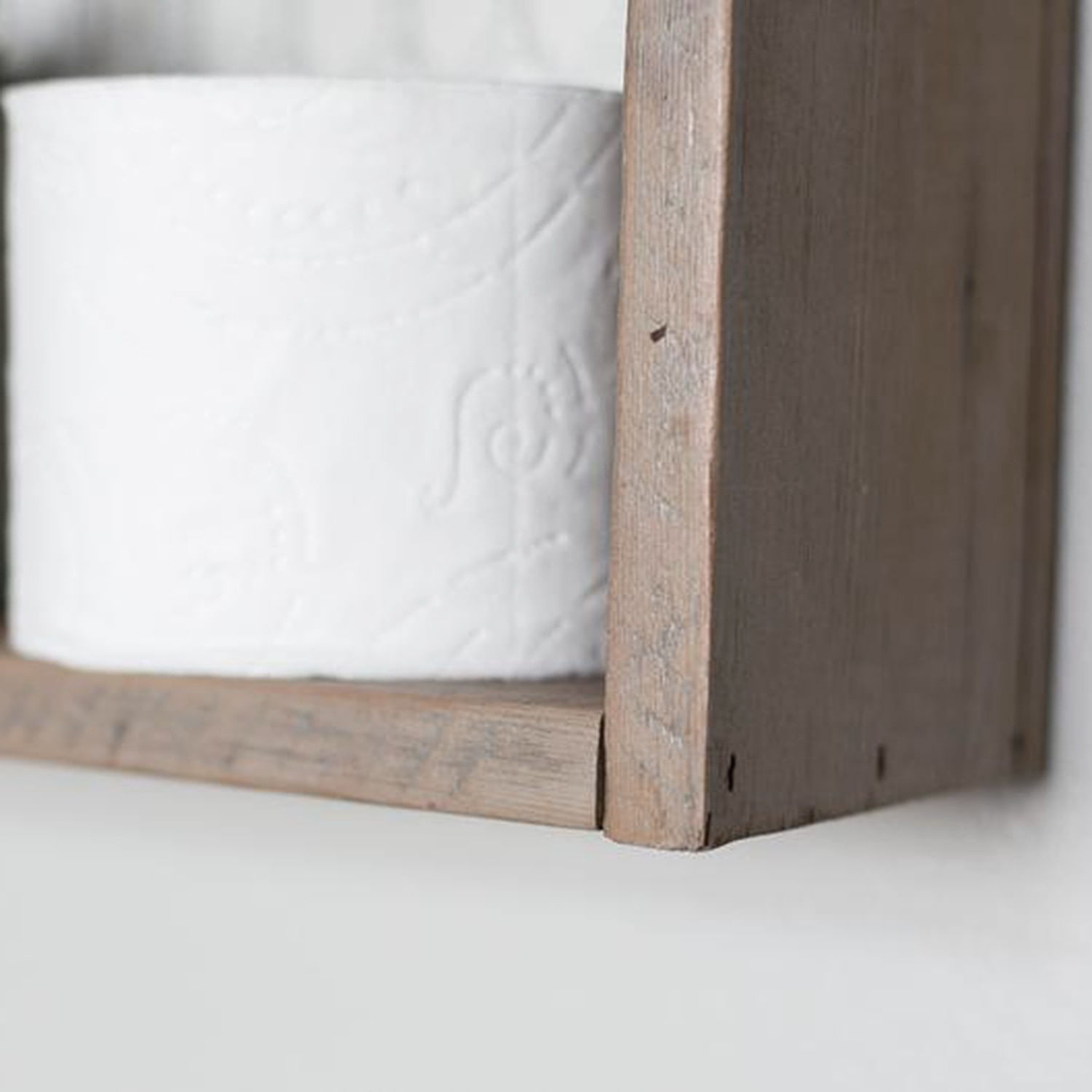 Raft de perete, Hanah Home, lemn de molid, nuc, 30x60x9 cm — imaginea 3