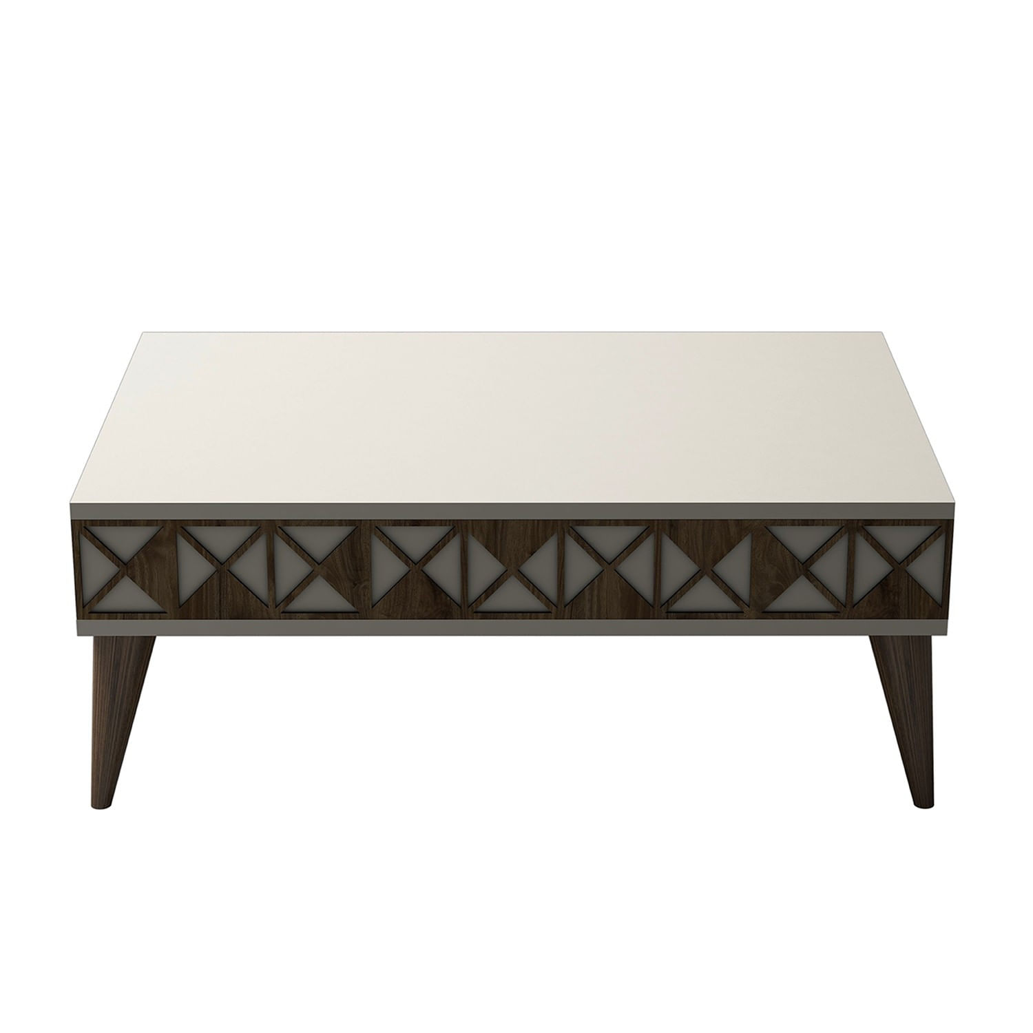 Masuta de cafea, Hanah Home, panou de particule acoperit cu melamina, crem, 90x60x34.6 cm — imaginea 3