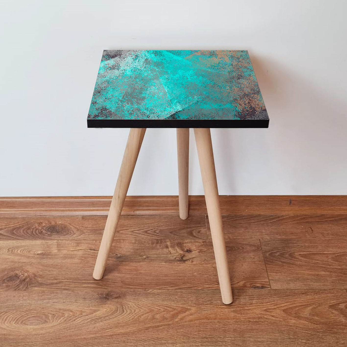 Masuta laterala, Hanah Home, mdf, albastru, gri, mink, 35x35x42 cm