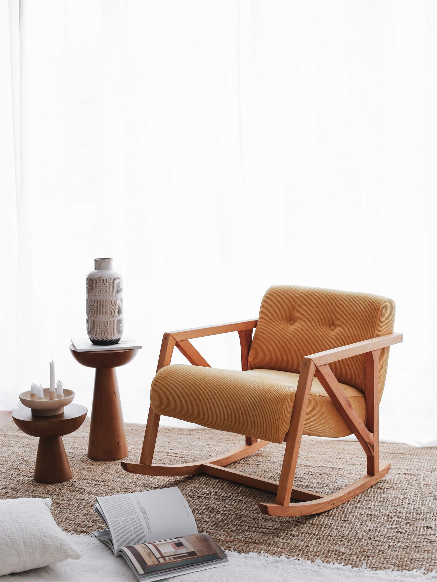 Fotoliu, Atelier Del Sofa, catifea, galben, 85x67x75 cm — imaginea 5