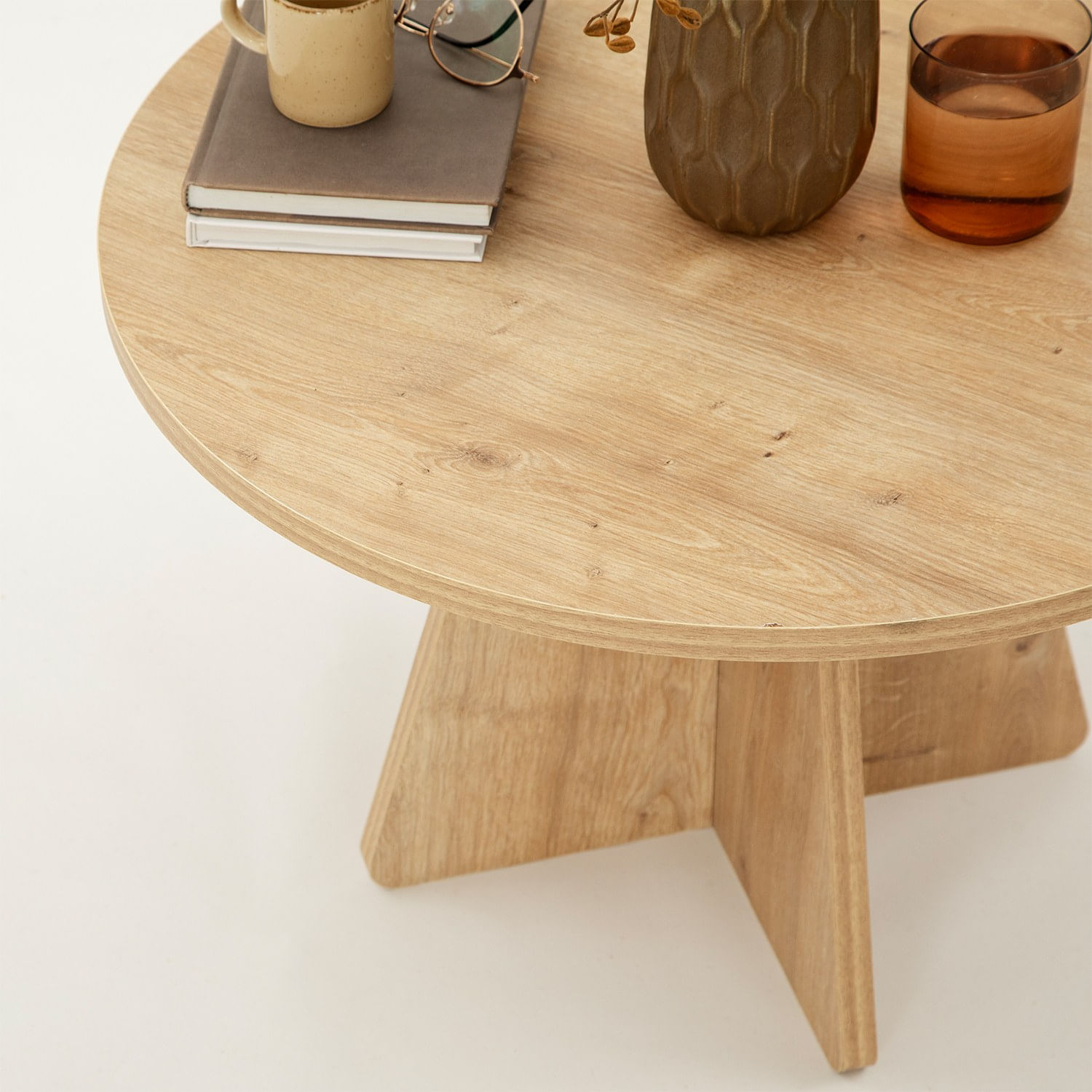 Masuta de cafea, Hanah Home, pal melaminat, stejar safir, 60x60x40 cm — imaginea 5