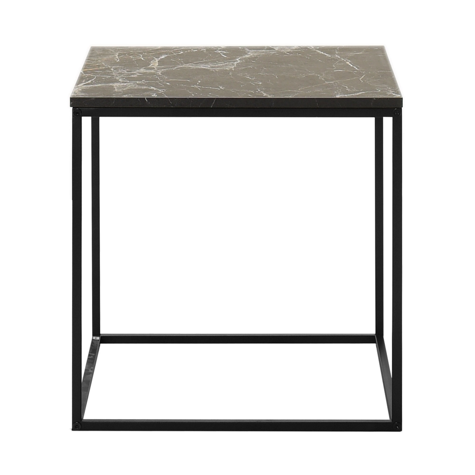 Masuta de cafea, Hanah Home, pal melaminat, negru marmura, 50x50x52 cm — imaginea 2