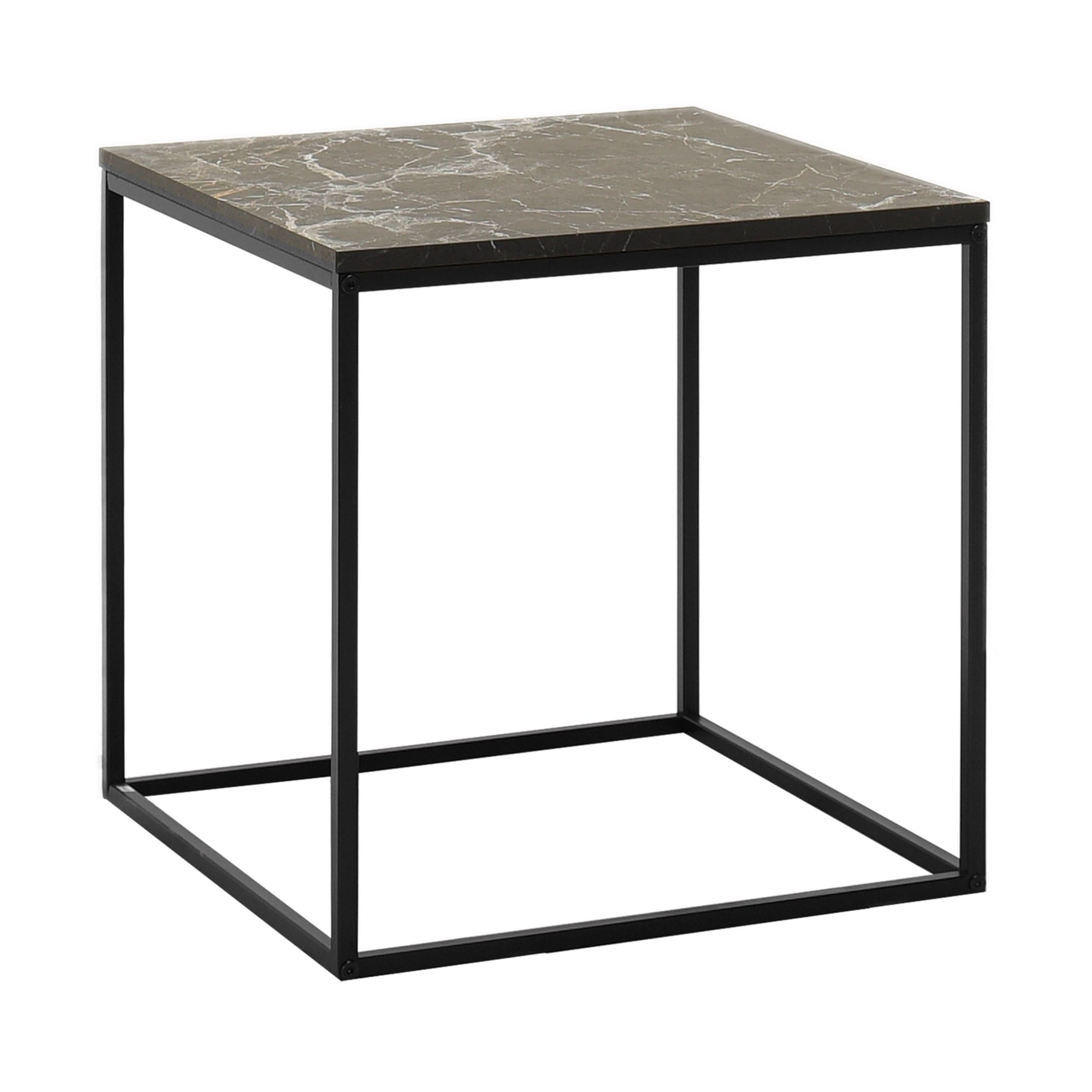 Masuta de cafea, Hanah Home, pal melaminat, negru marmura, 50x50x52 cm — imaginea 3