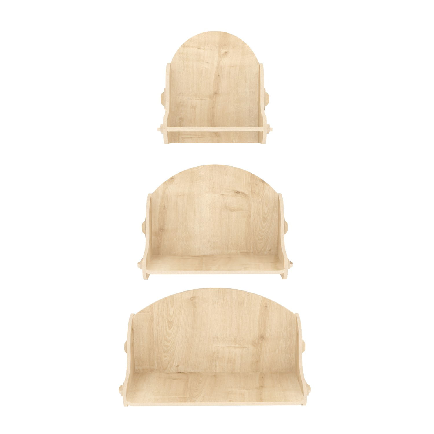 Raft de perete, Hanah Home, pal melaminat, stejar, 24.8x25x15 cm — imaginea 5