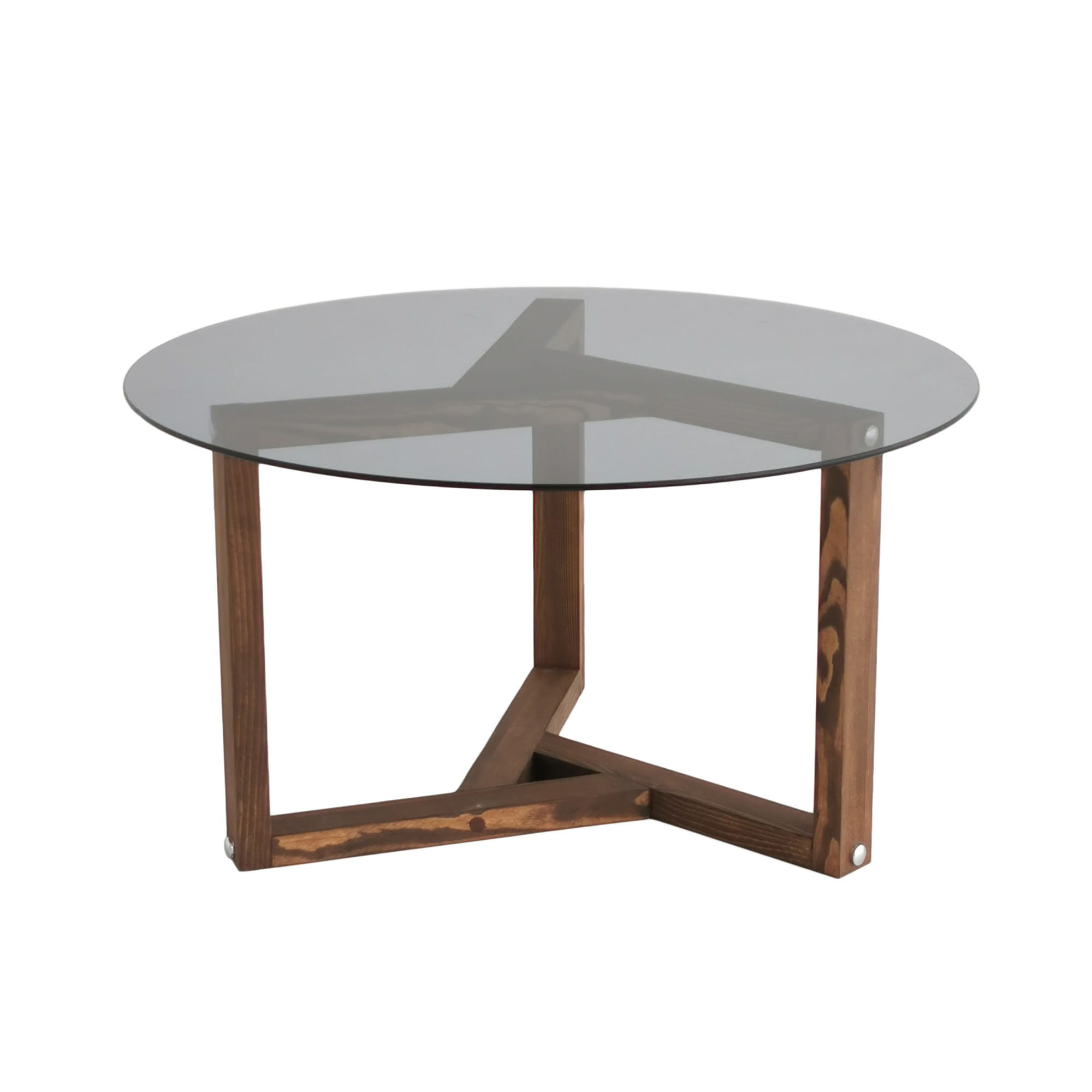Masuta de cafea, Hanah Home, sticla securizata, fumuriu, 75x75x40 cm — imaginea 2