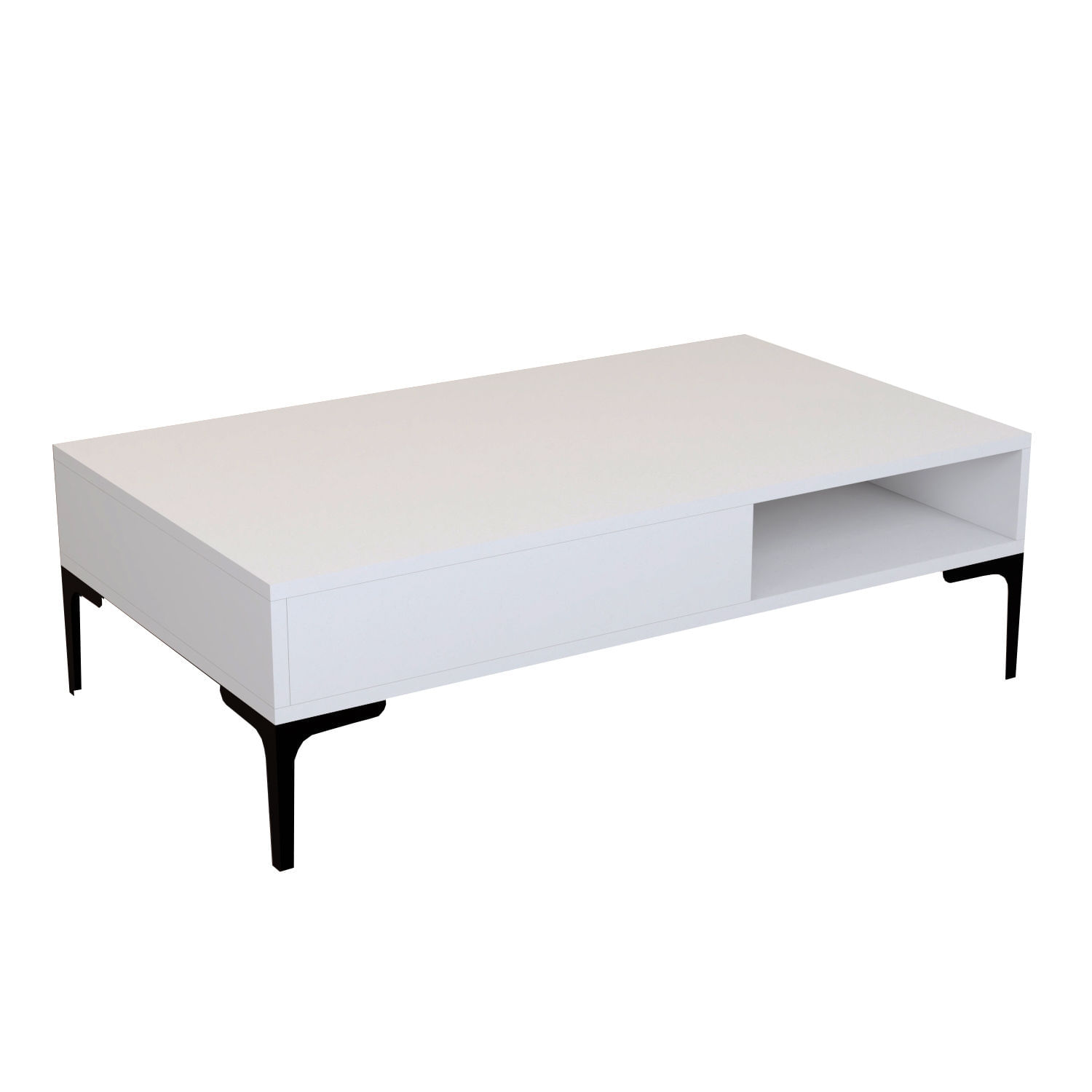 Masuta de cafea, Hanah Home, pal melaminat, alb, 105x60x32.6 cm — imaginea 2