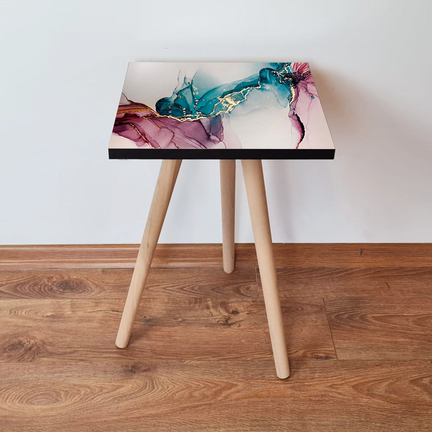Masuta de cafea, Hanah Home, mdf, roz, 35x35x42 cm