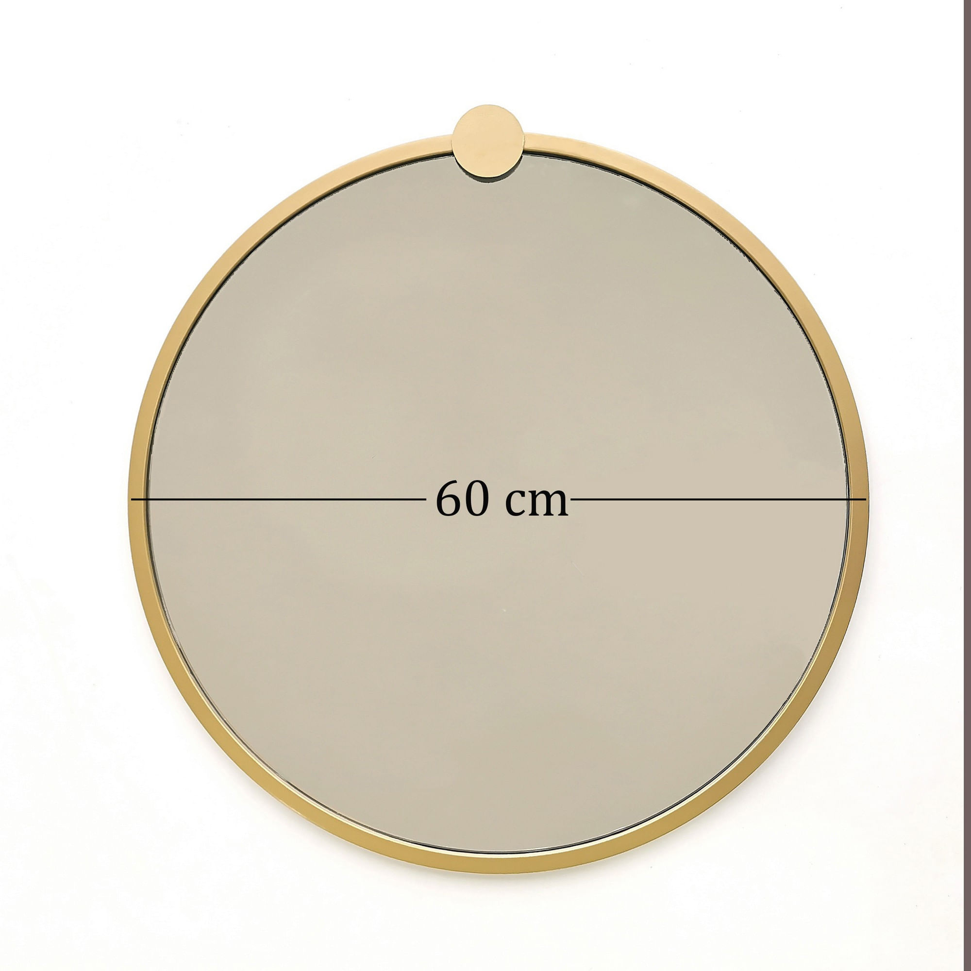 Oglinda decorativa, Hanah Home, metal, auriu, 60x60x2.2 cm