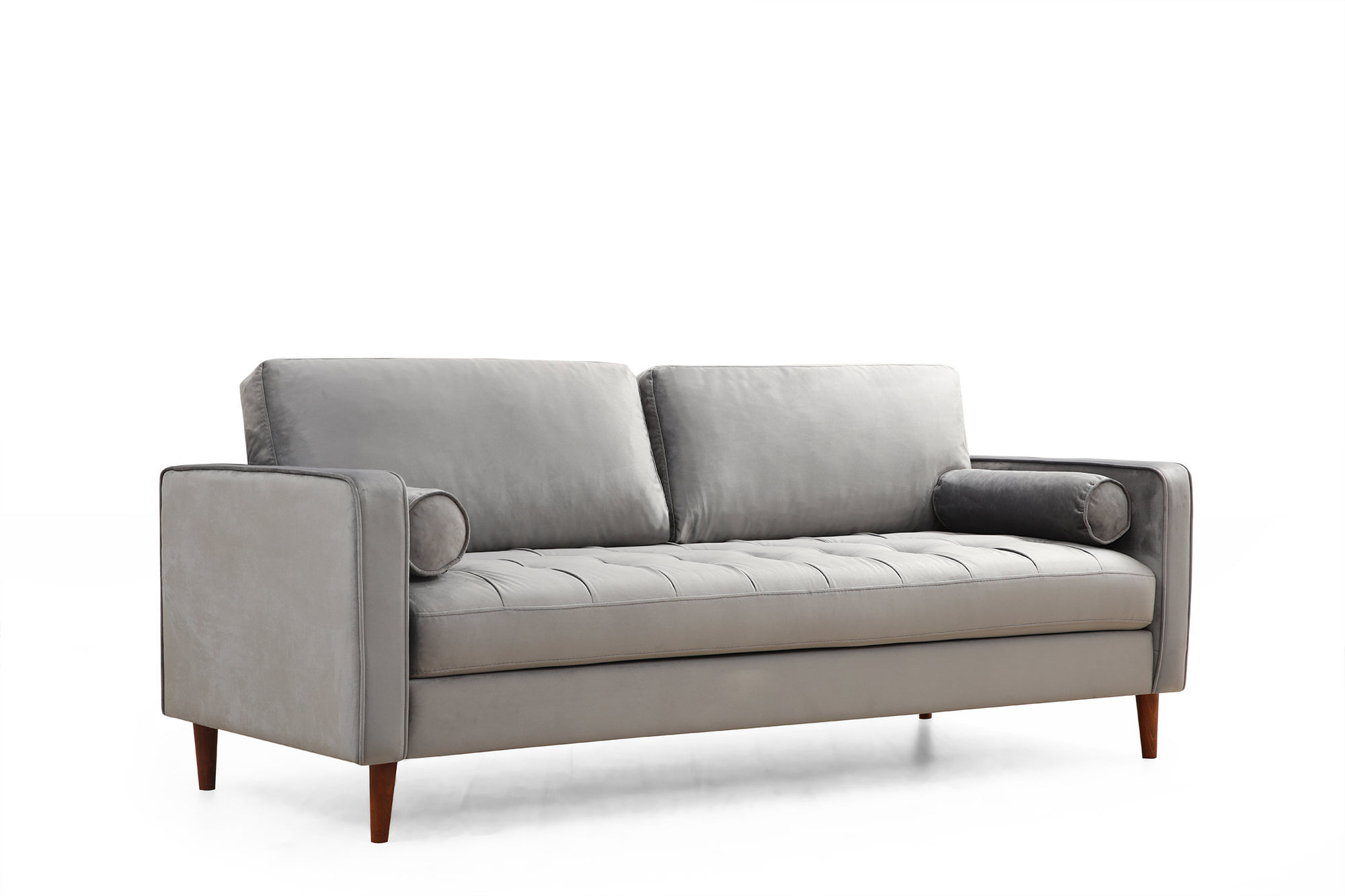 Canapea 3 locuri, Atelier Del Sofa, lemn fag, gri deschis, 215x90x70 cm — imaginea 5