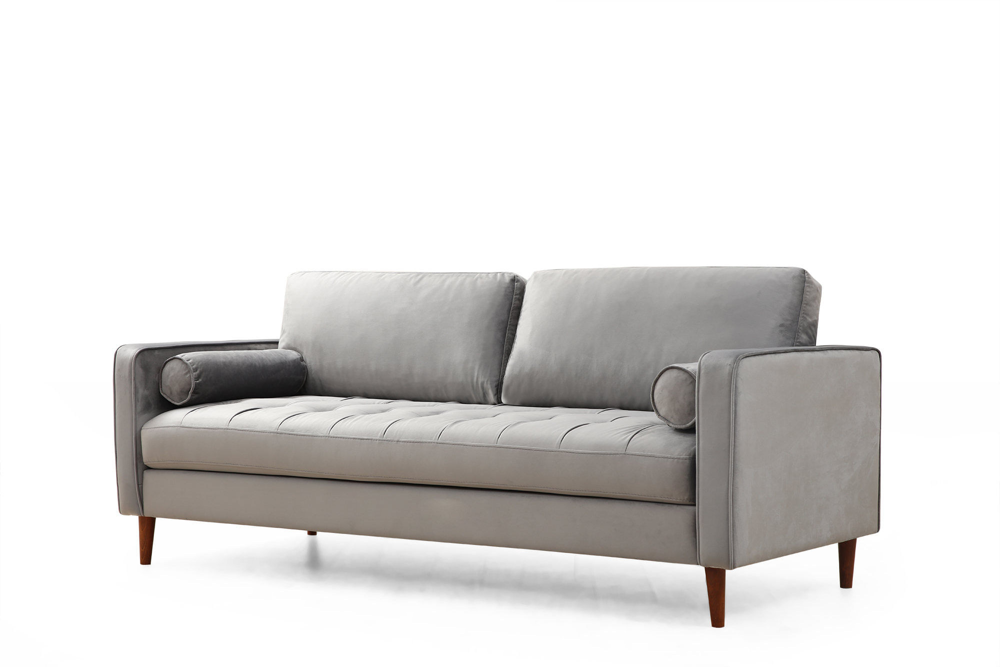 Canapea 3 locuri, Atelier Del Sofa, lemn fag, gri deschis, 215x90x70 cm — imaginea 6