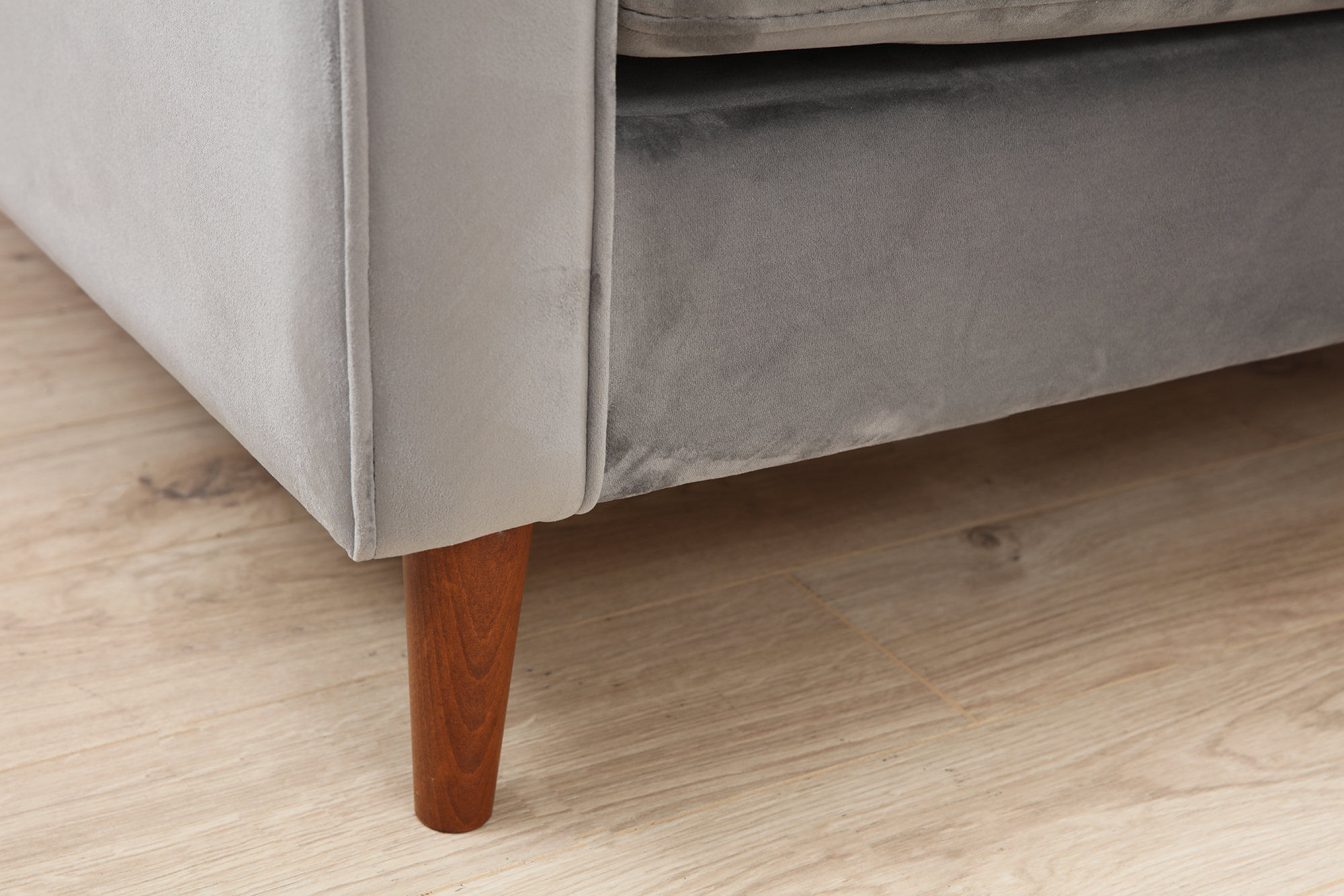 Canapea 3 locuri, Atelier Del Sofa, lemn fag, gri deschis, 215x90x70 cm — imaginea 10