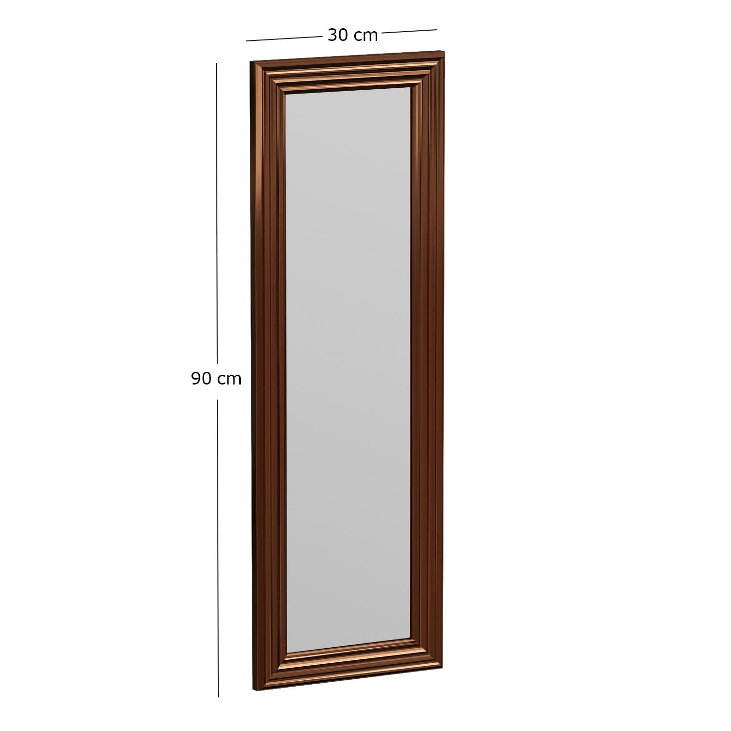 Oglinda, Hanah Home, mdf, bronz, 30x90x2.2 cm