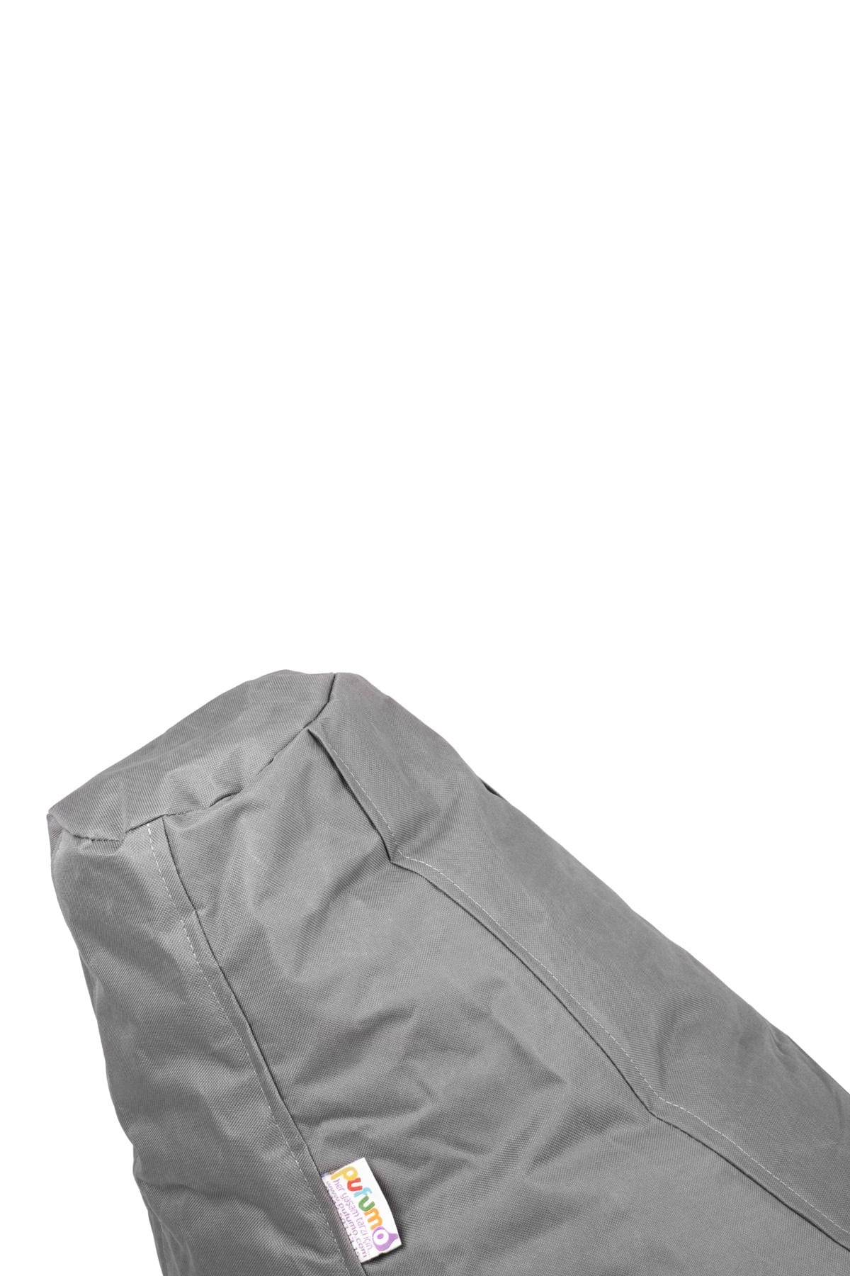 Fotoliu tip sac, Atelier Del Sofa, 100% poliester, gri, 80x75x30 cm — imaginea 3