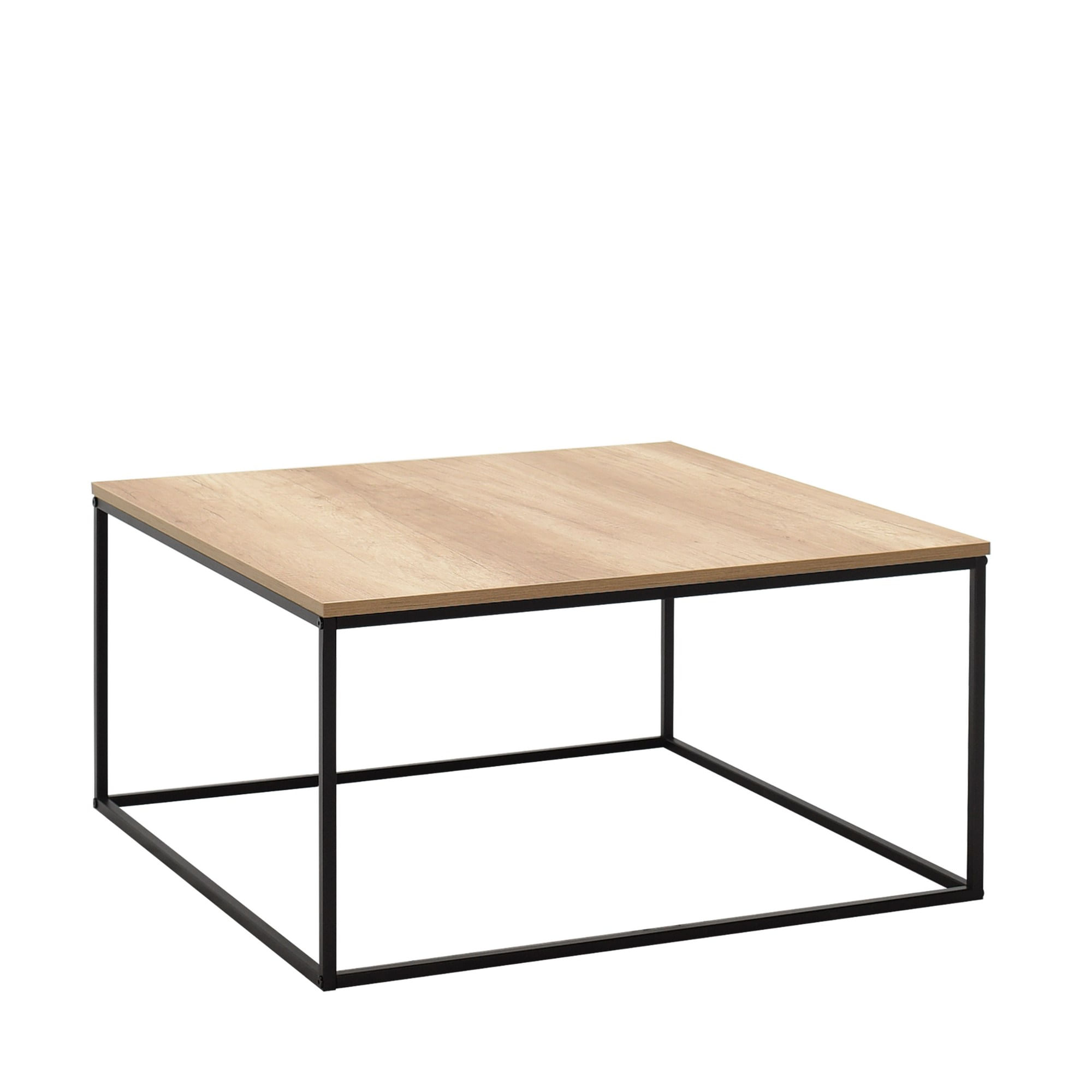 Masuta de cafea, Hanah Home, pal melaminat, nuc si negru, 80x80x42 cm — imaginea 3