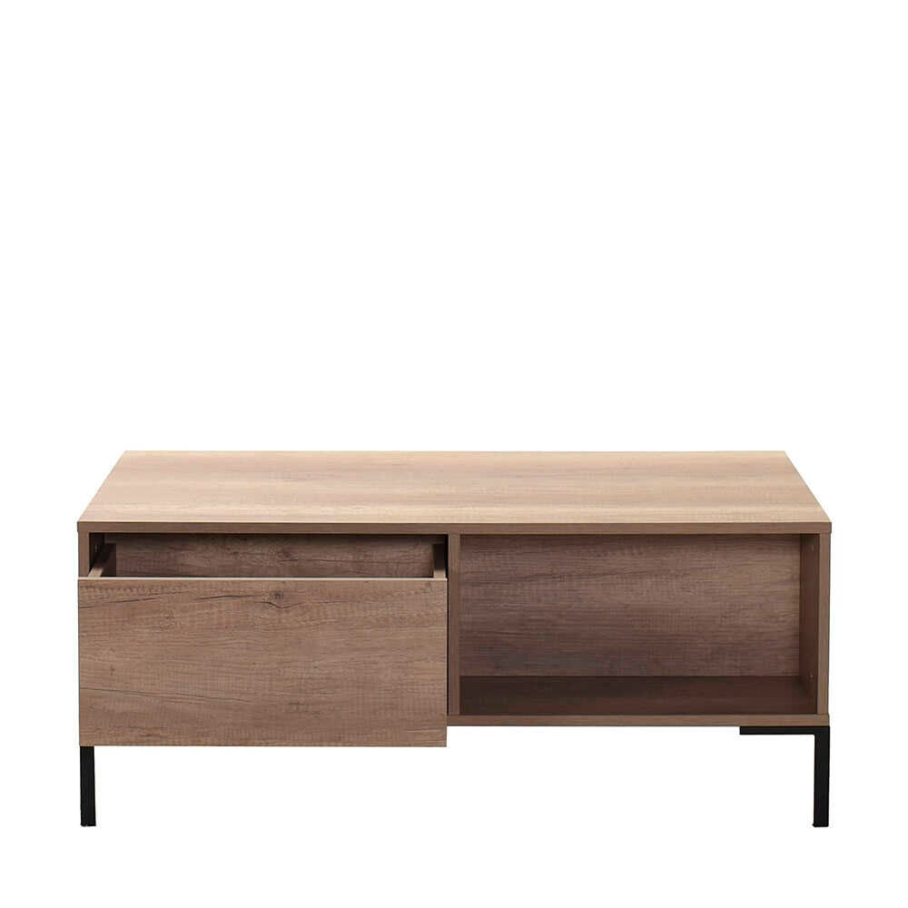 Masuta de cafea, Hanah Home, pal melaminat, nuc deschis, 103x60x42 cm — imaginea 3