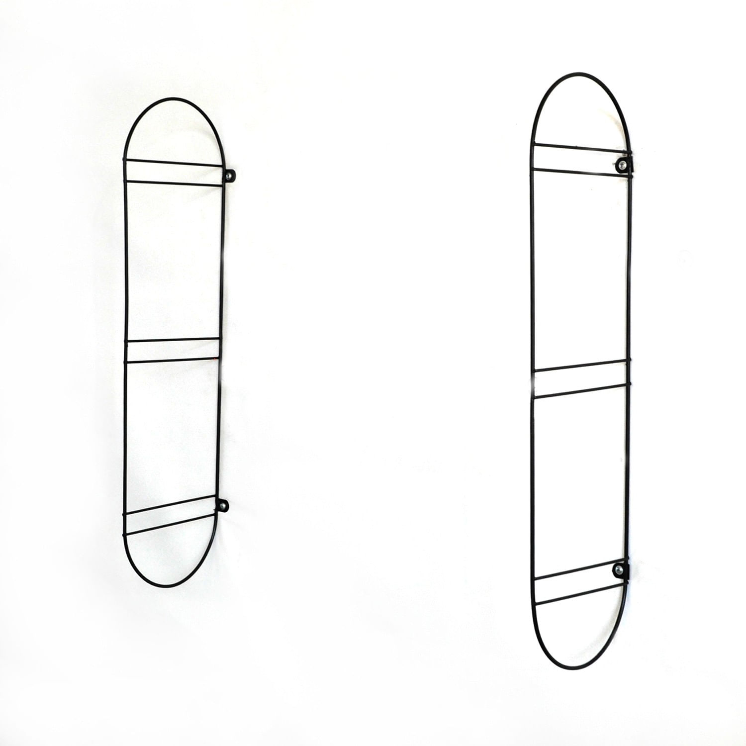 Raft de perete, Hanah Home, lemn de molid, nuc si negru, 60x55x15 cm — imaginea 4