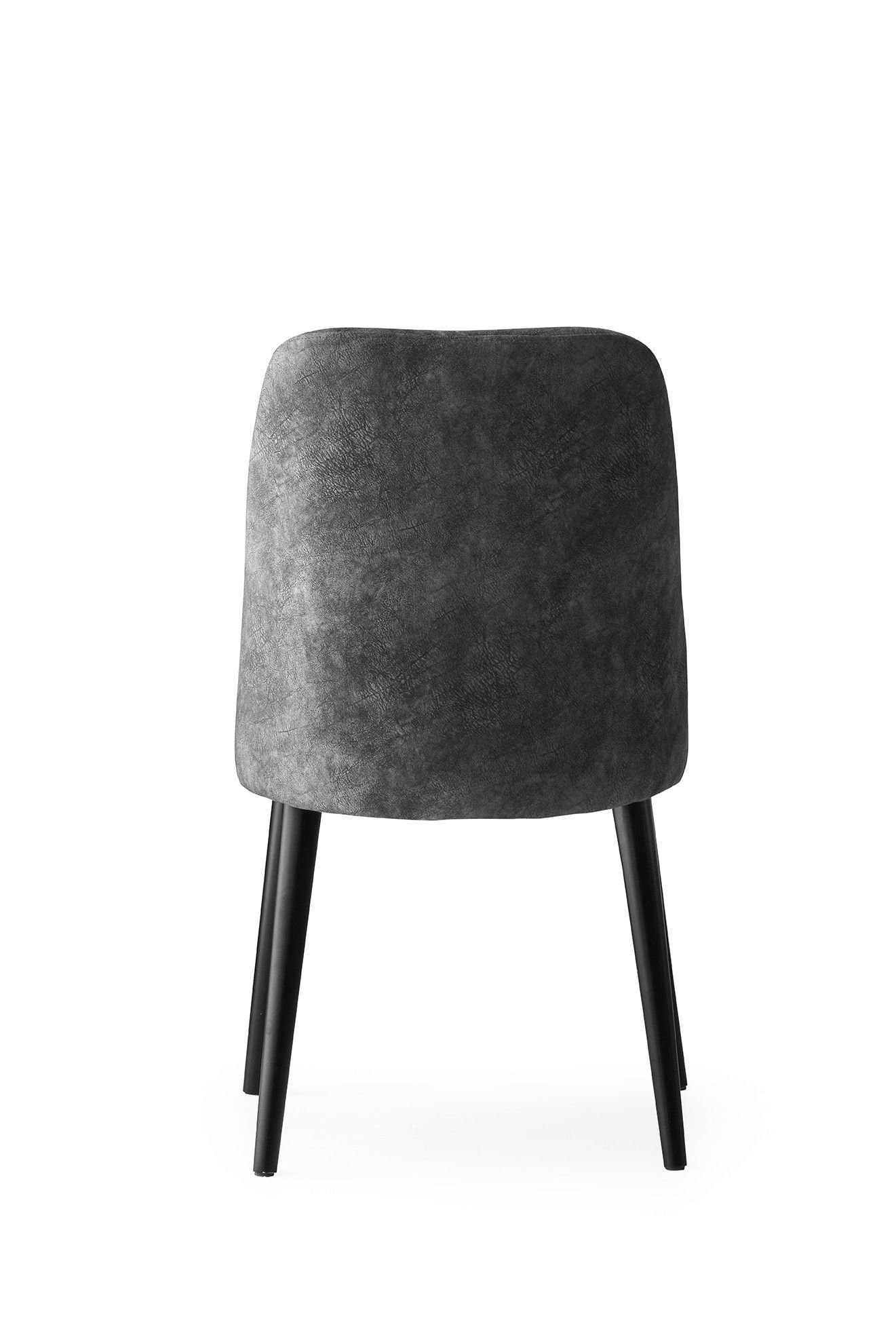 Set scaune, Hanah Home, catifea, antracit, 50x49x90 cm, 4 bucati — imaginea 2