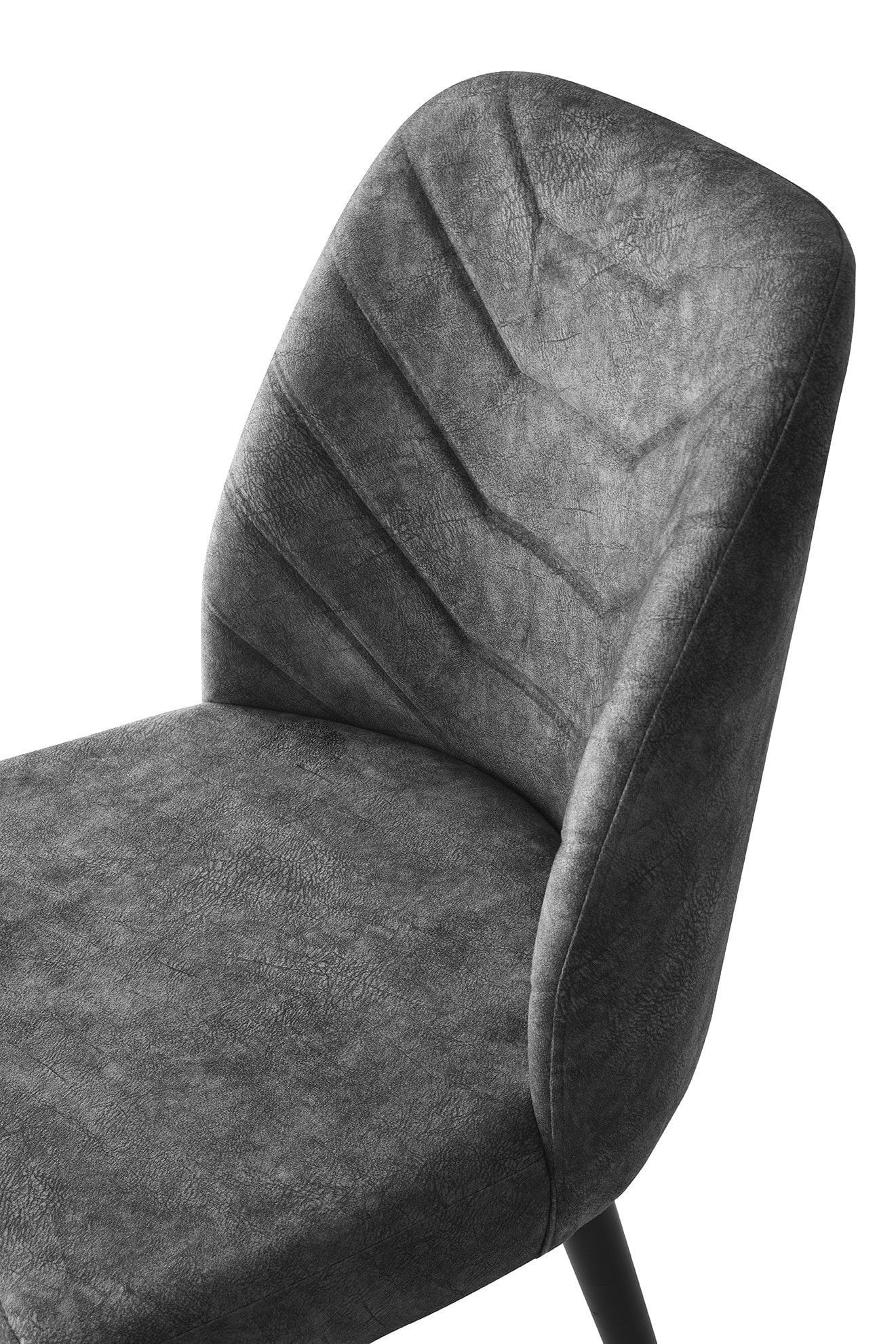 Set scaune, Hanah Home, catifea, antracit, 50x49x90 cm, 4 bucati — imaginea 6